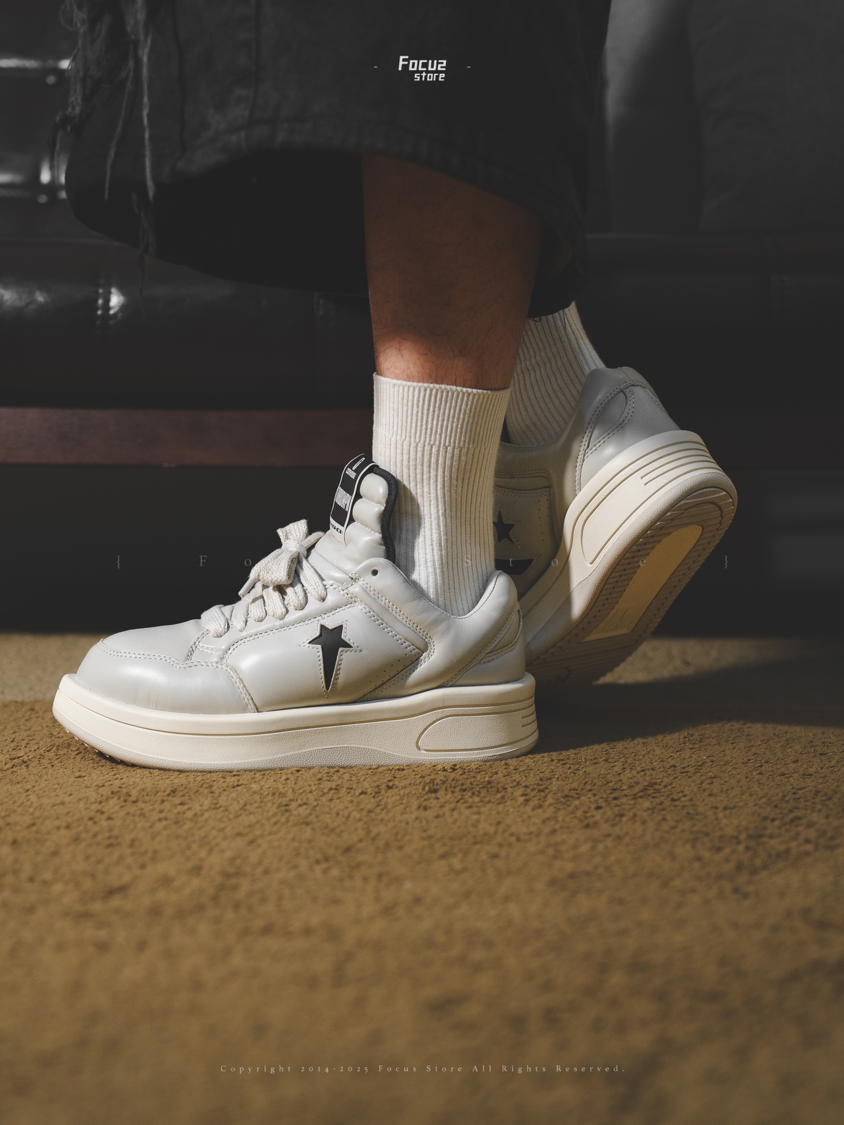 【Focus Store】現貨秒發 Rick Owens DRKSHDW x Converse TURBOWPN OX "White" 白色 A12062C