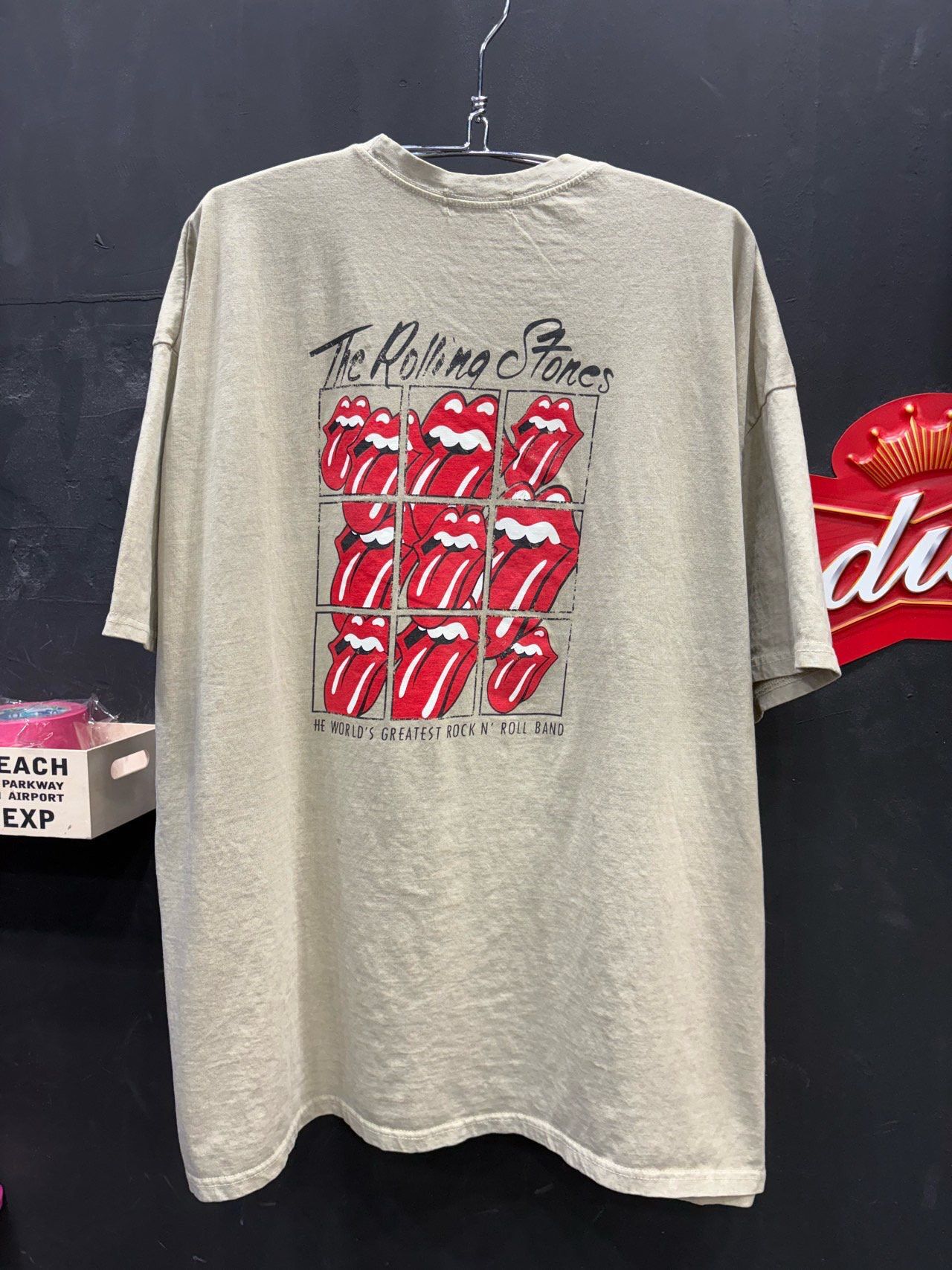 OverSize洗水英文字圖案短袖Tee T5689