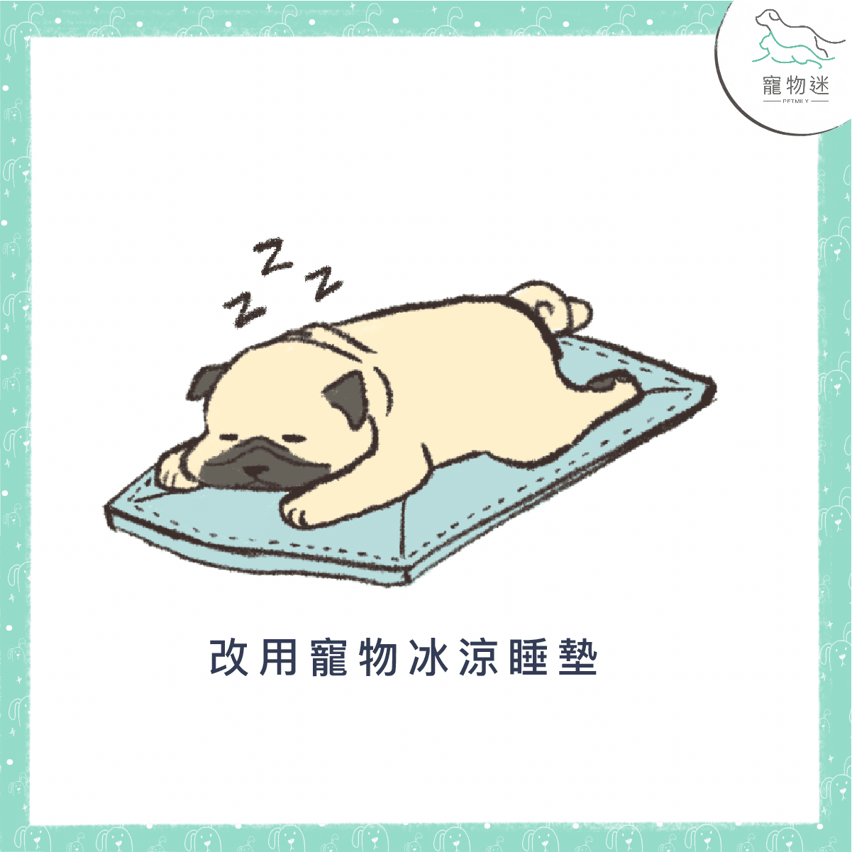改用寵物冰涼睡墊