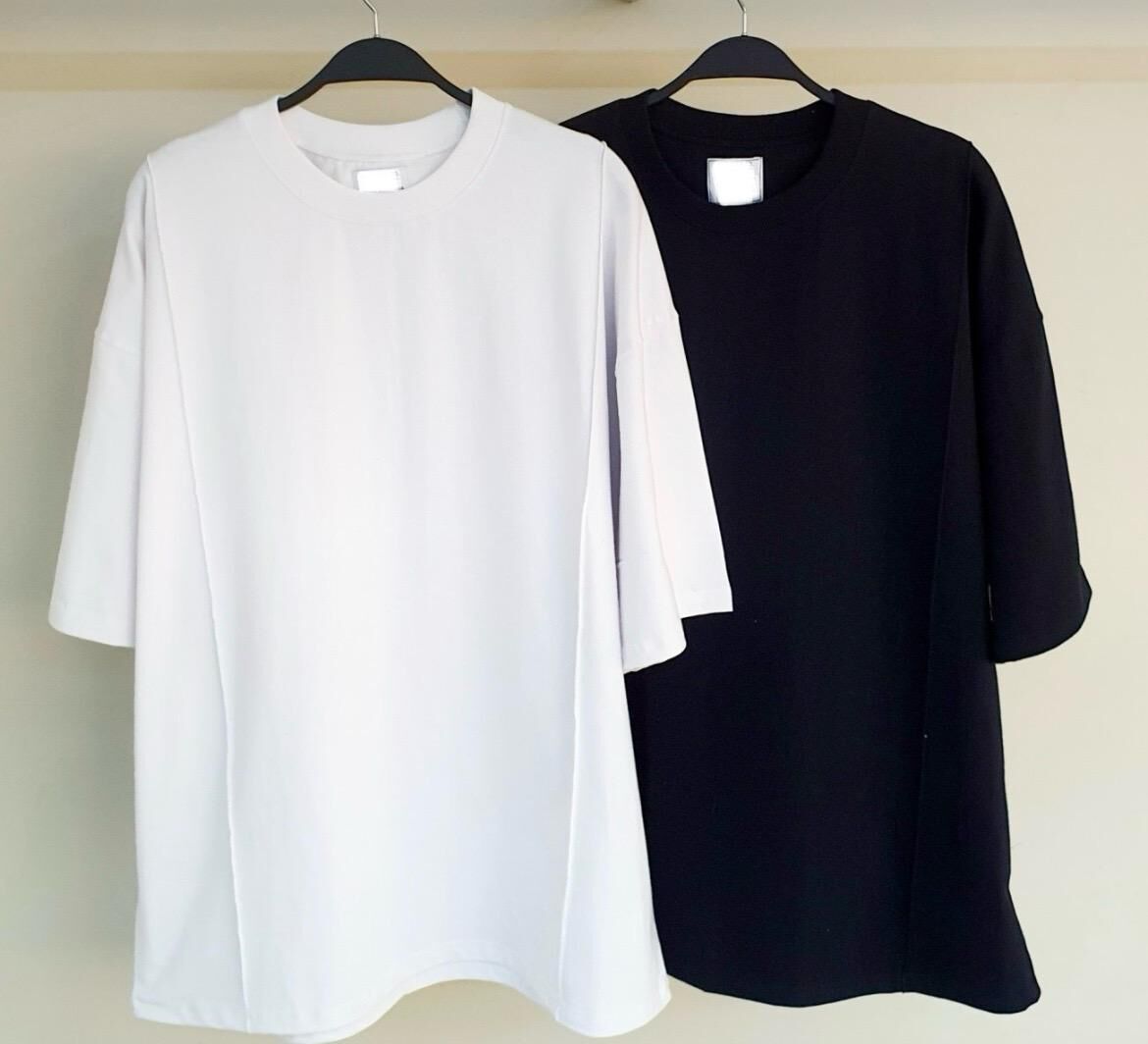 OverSize淨色圓領短袖Tee T5691