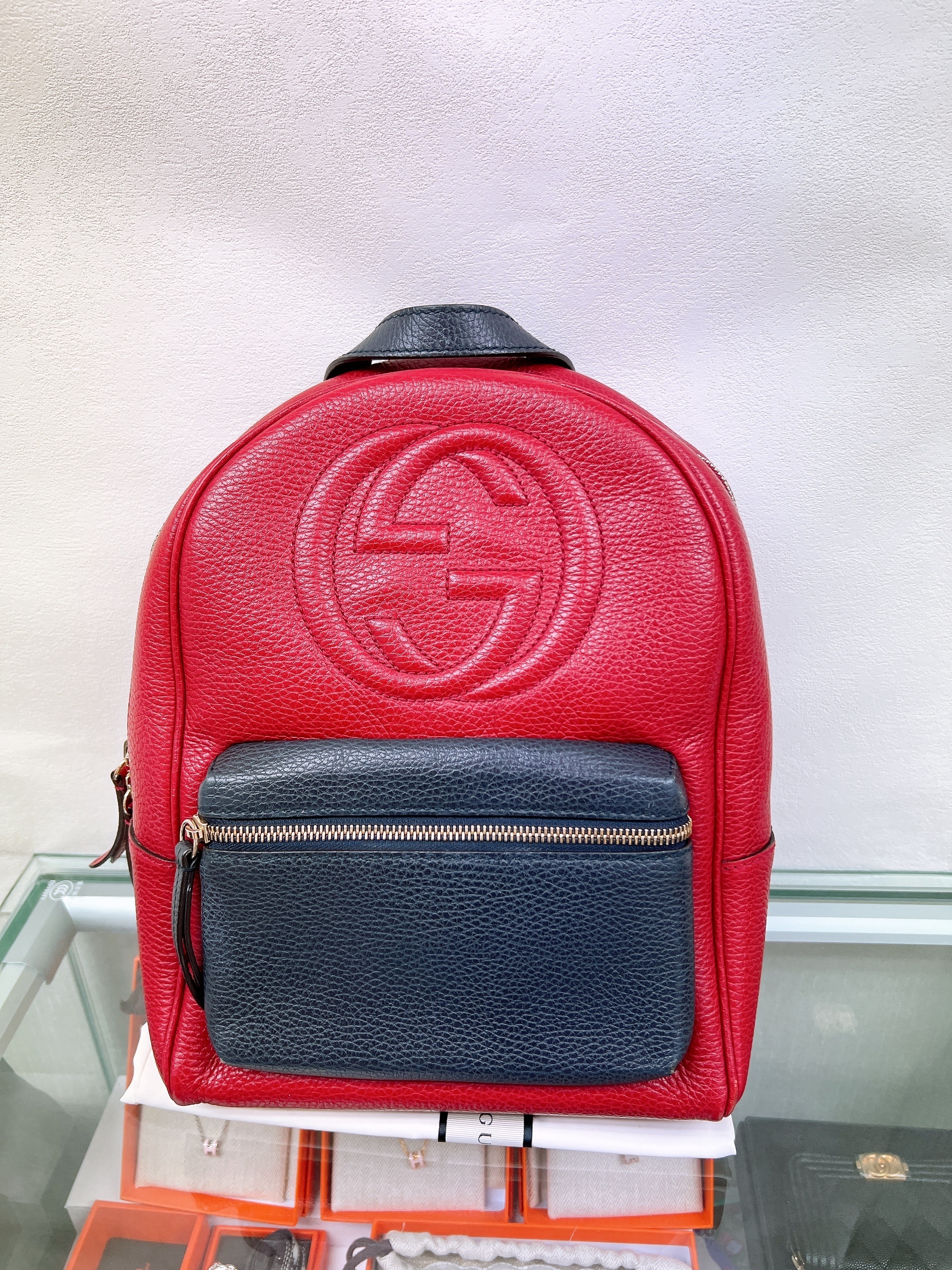 Gucci backpack (red/navy)