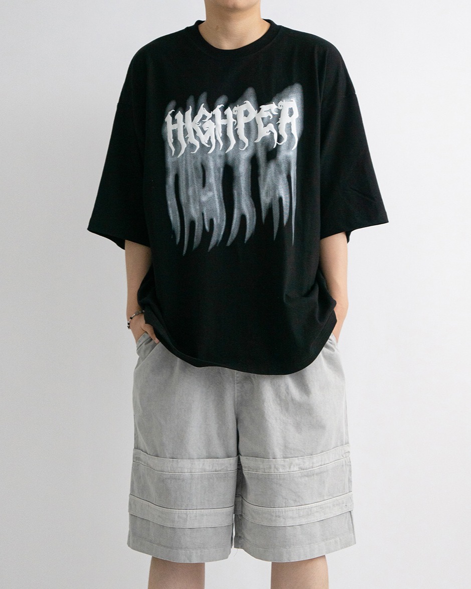 幻覺字母短袖T卹