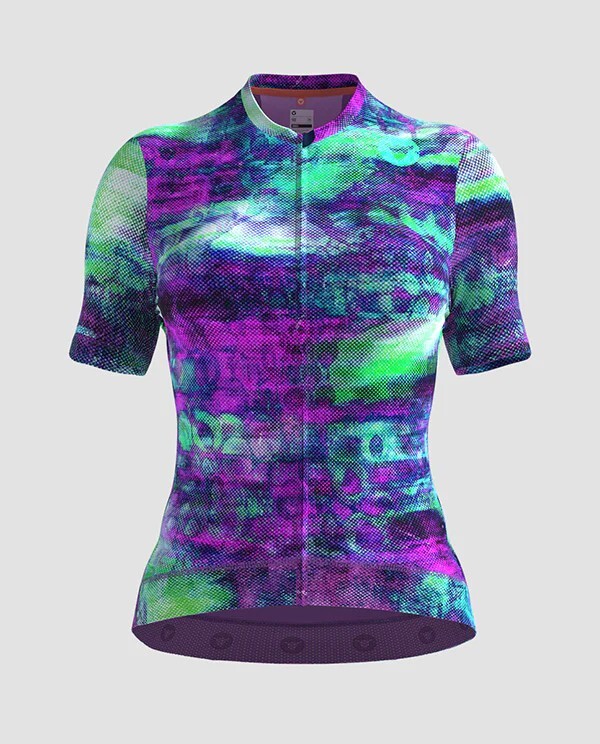 黑羊Black Sheep女款車衣 Team SS Jersey - Distressed /Purple Ash 綠紫