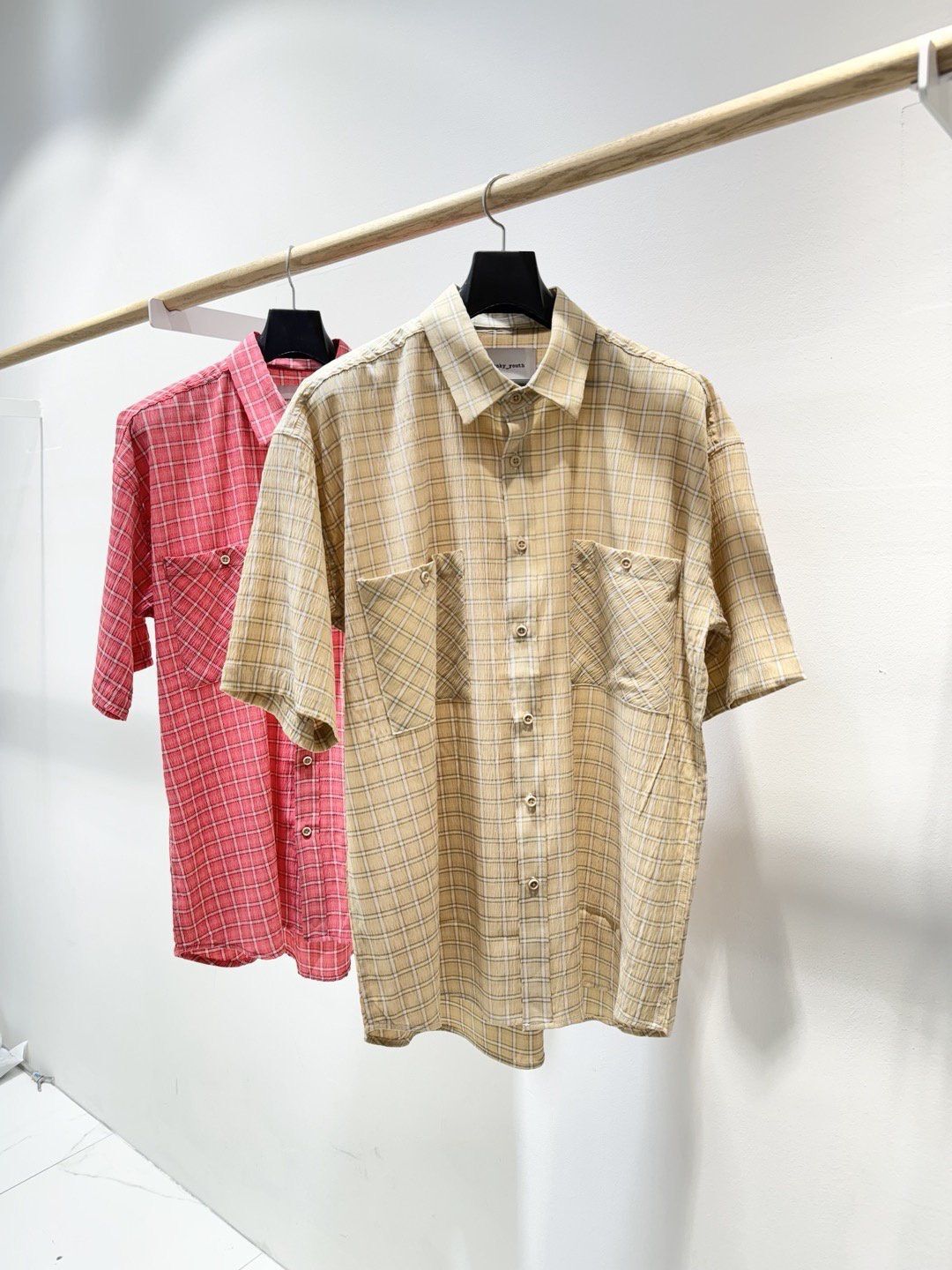 格仔短袖恤衫 C_y-103S