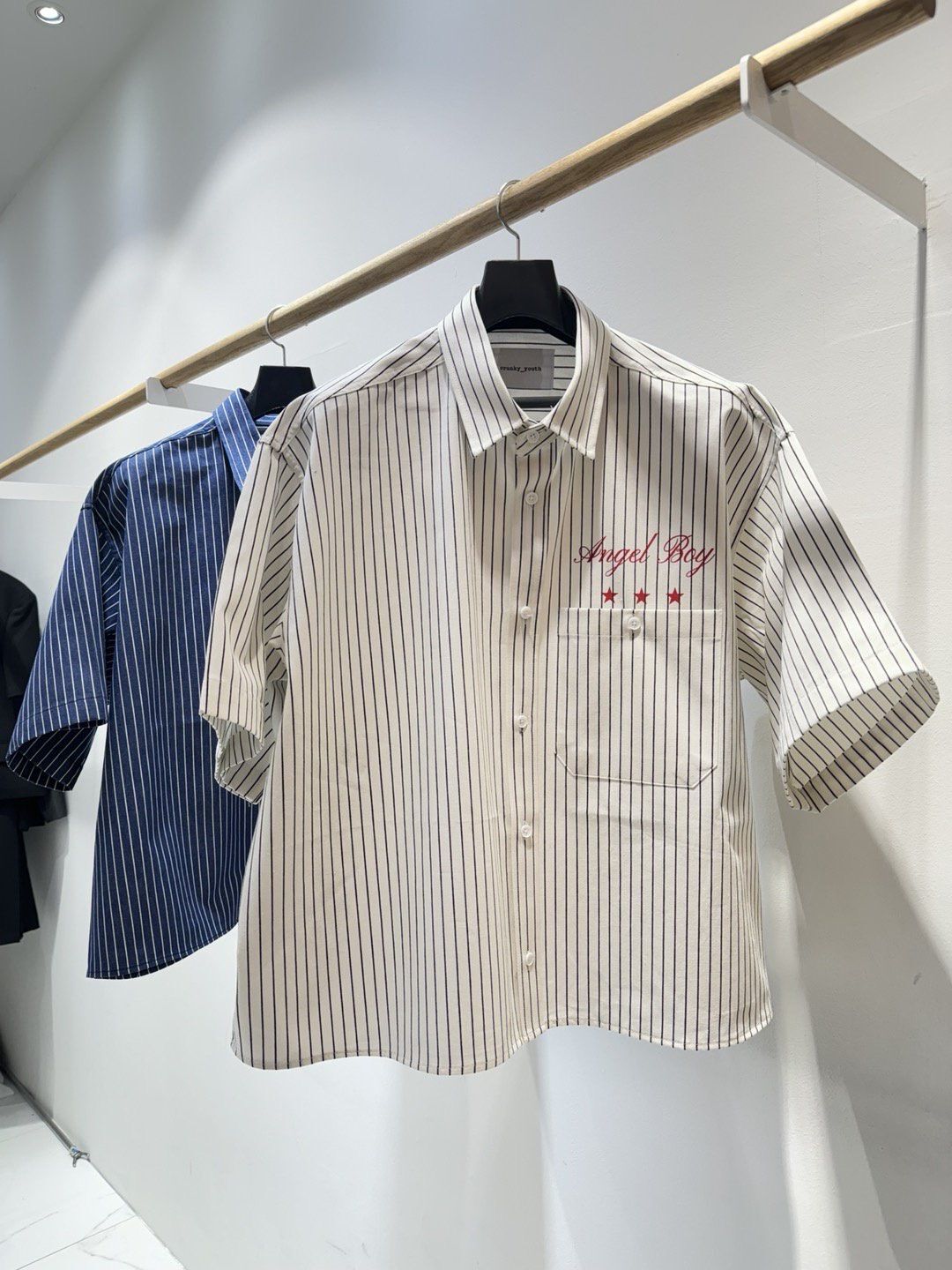 直間英文字Boxy短袖恤衫 C_y-104S