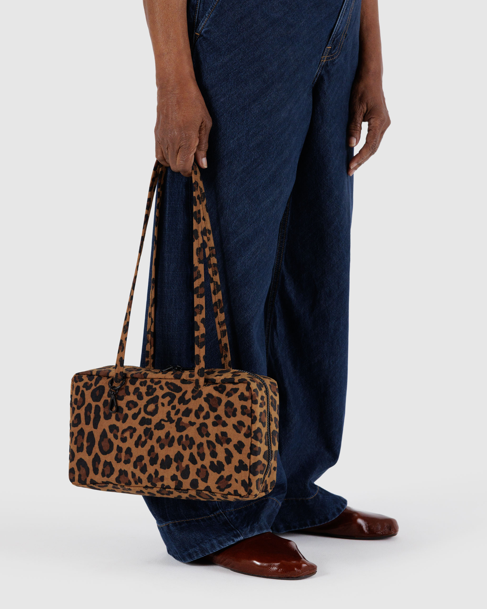Nylon Bowler Bag - Leopard | BAGGU