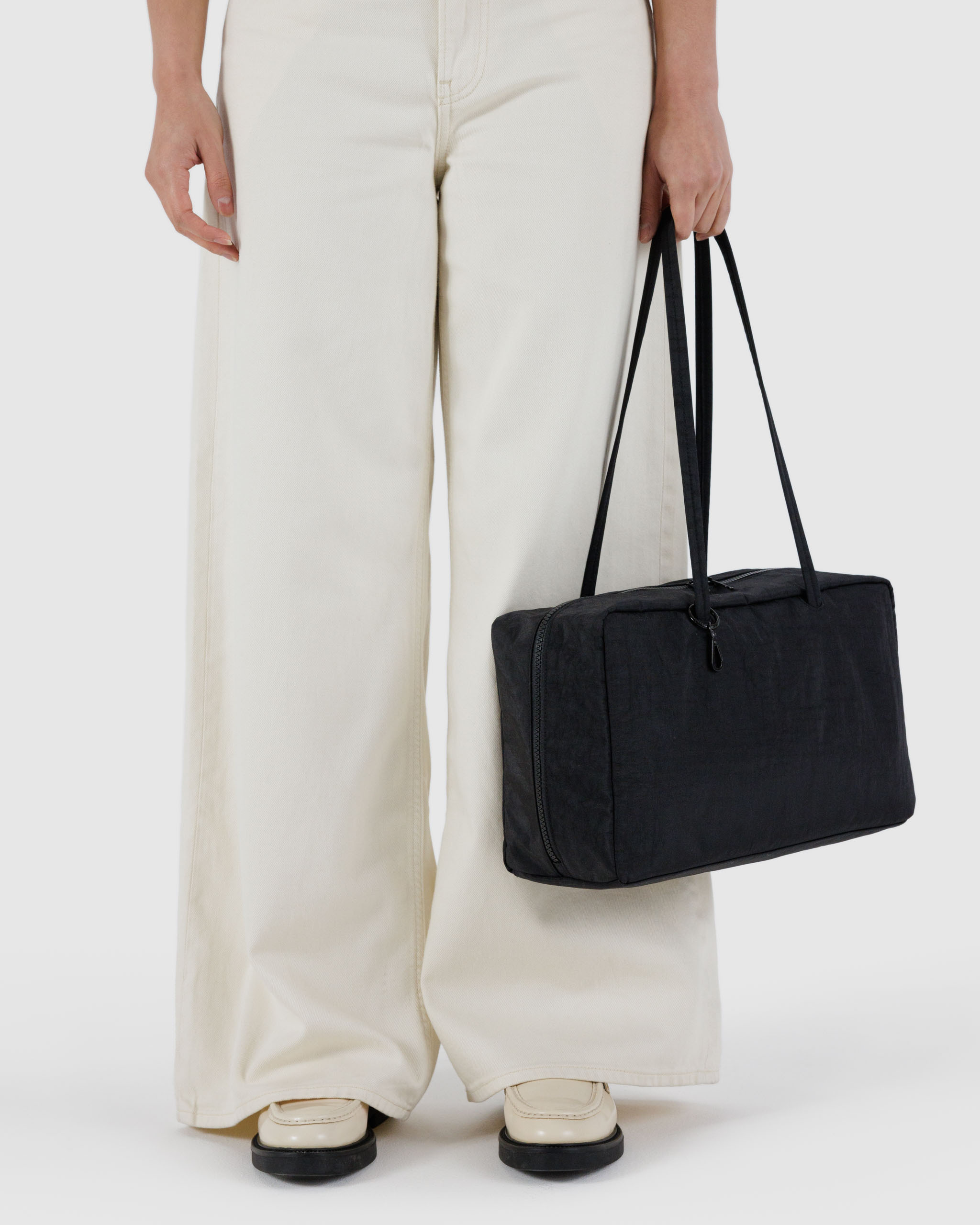 Medium Nylon Bowler Bag - Black | BAGGU