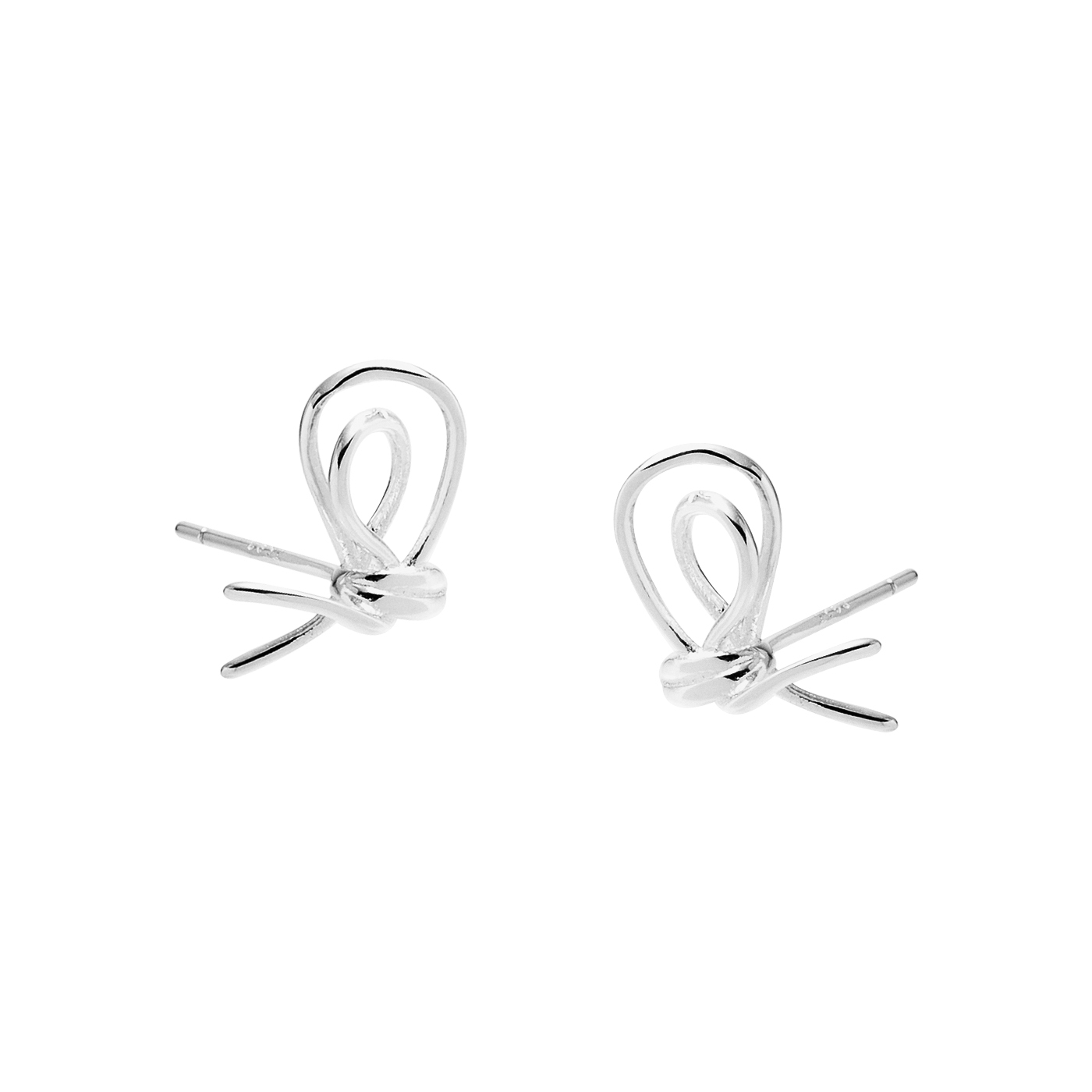 純銀,綁結,耳環,平價飾品