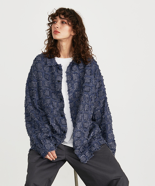 // REVO. TOKYO // Fringe Check LS Shirt