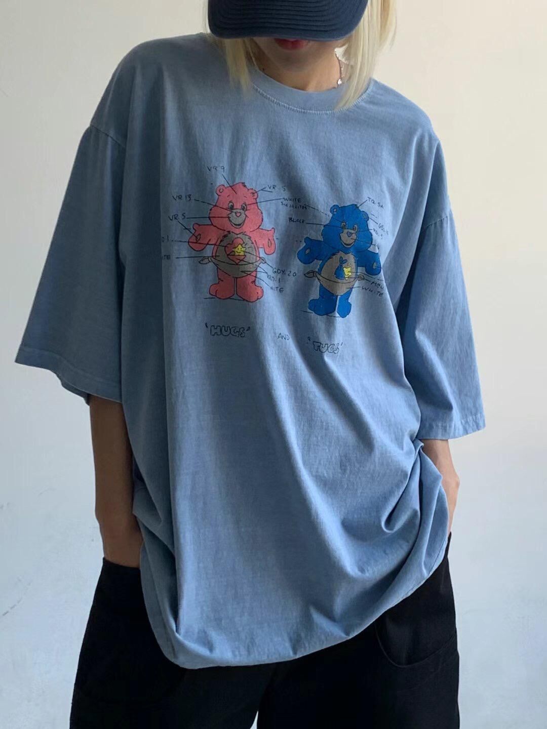 洗水熊仔圖案英文字短袖Tee SCOPE-105T