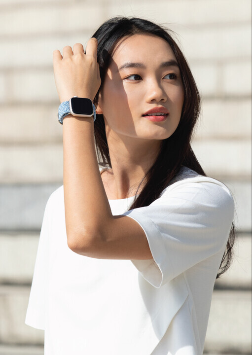 UNIQ Aspen DE Apple Watch 雙色防潑水高彈力編織單圈錶帶