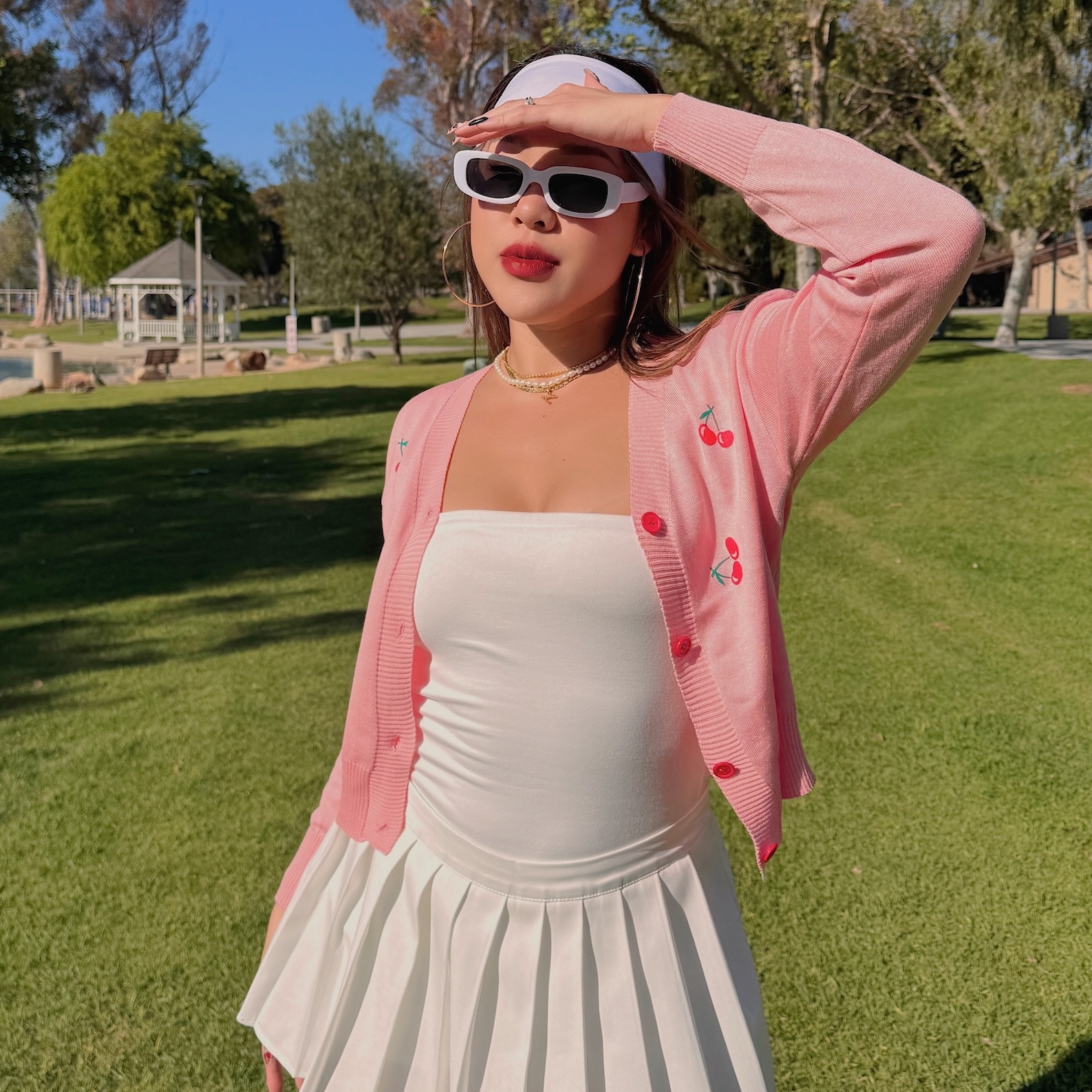 復古美式櫻桃針織罩衫🍒