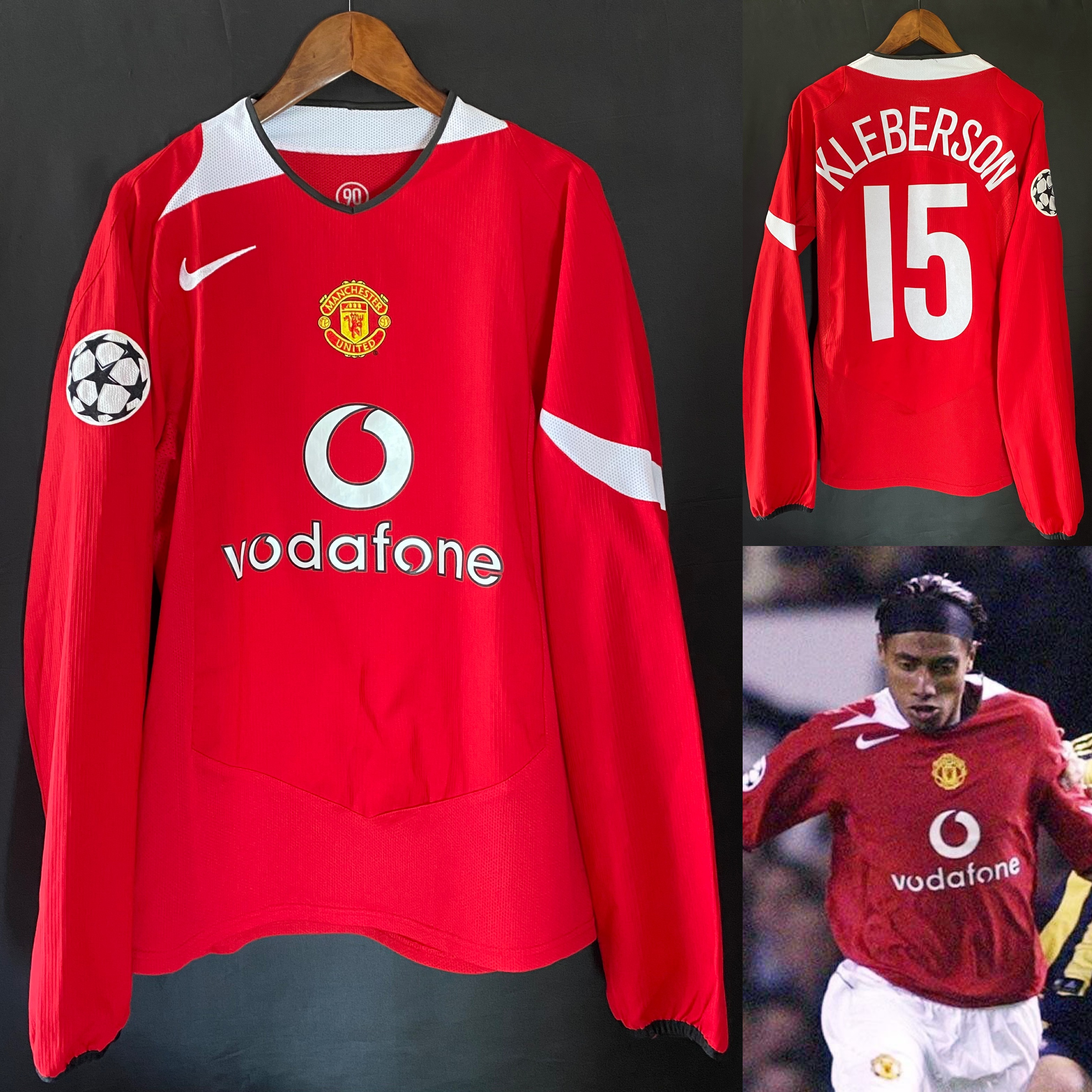 Manchester United 2004-2006 Nike L/S Home Shirt #15 KLE