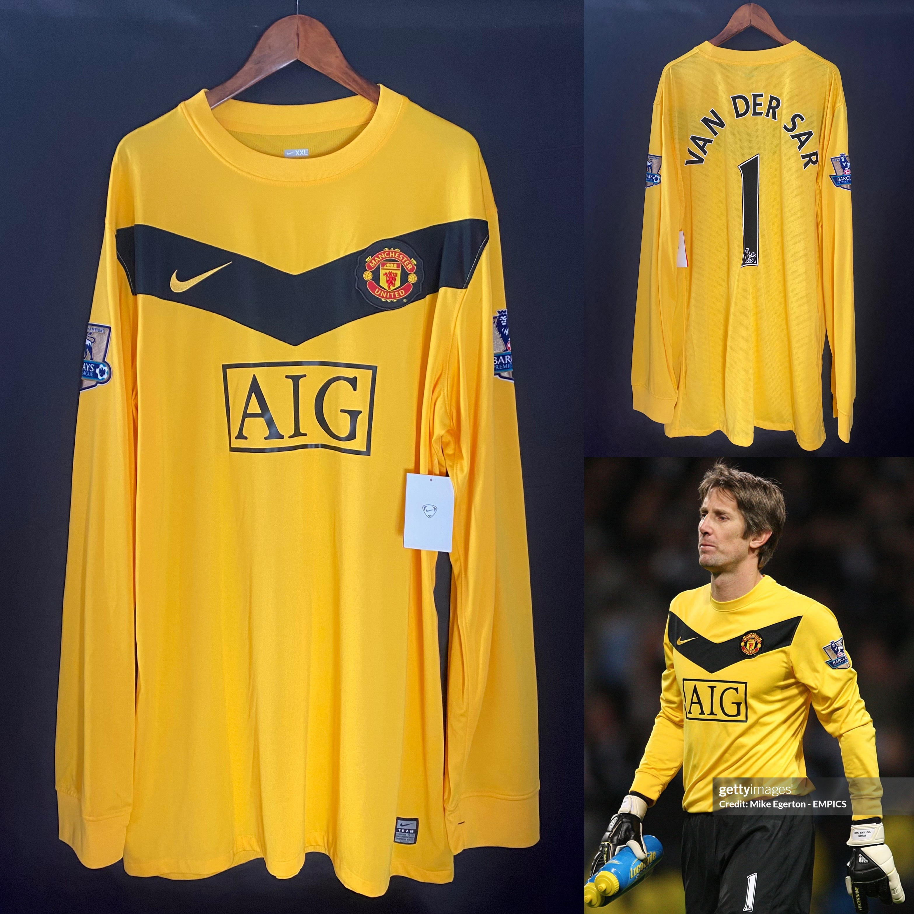 (Player Issue) Manchester United 2009-2010 Nike Goalkeeper Player Issue Shirt #1 VAN DER SAR