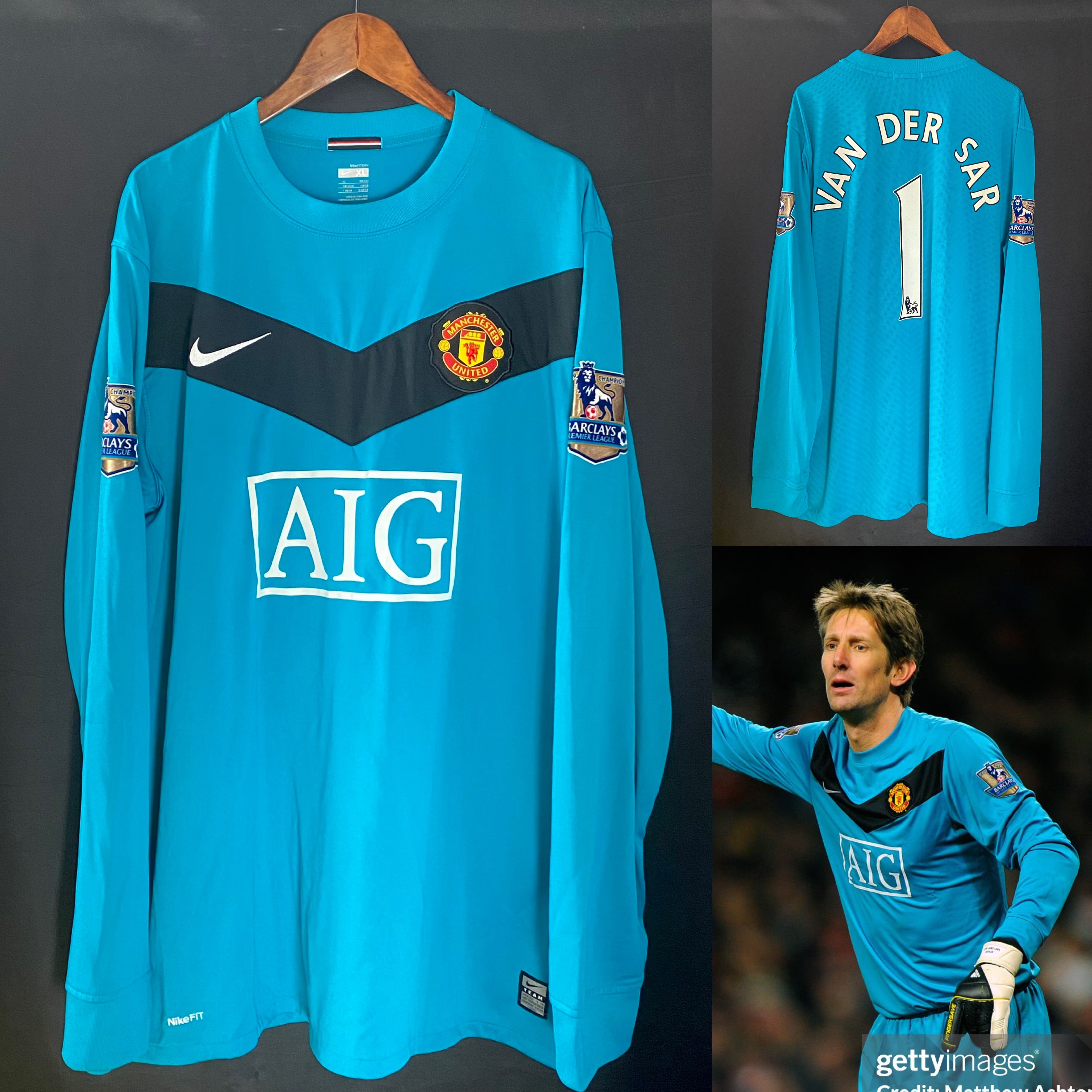 曼聯 2009-2010 Nike 龍門球衣 #1 VAN DER SAR