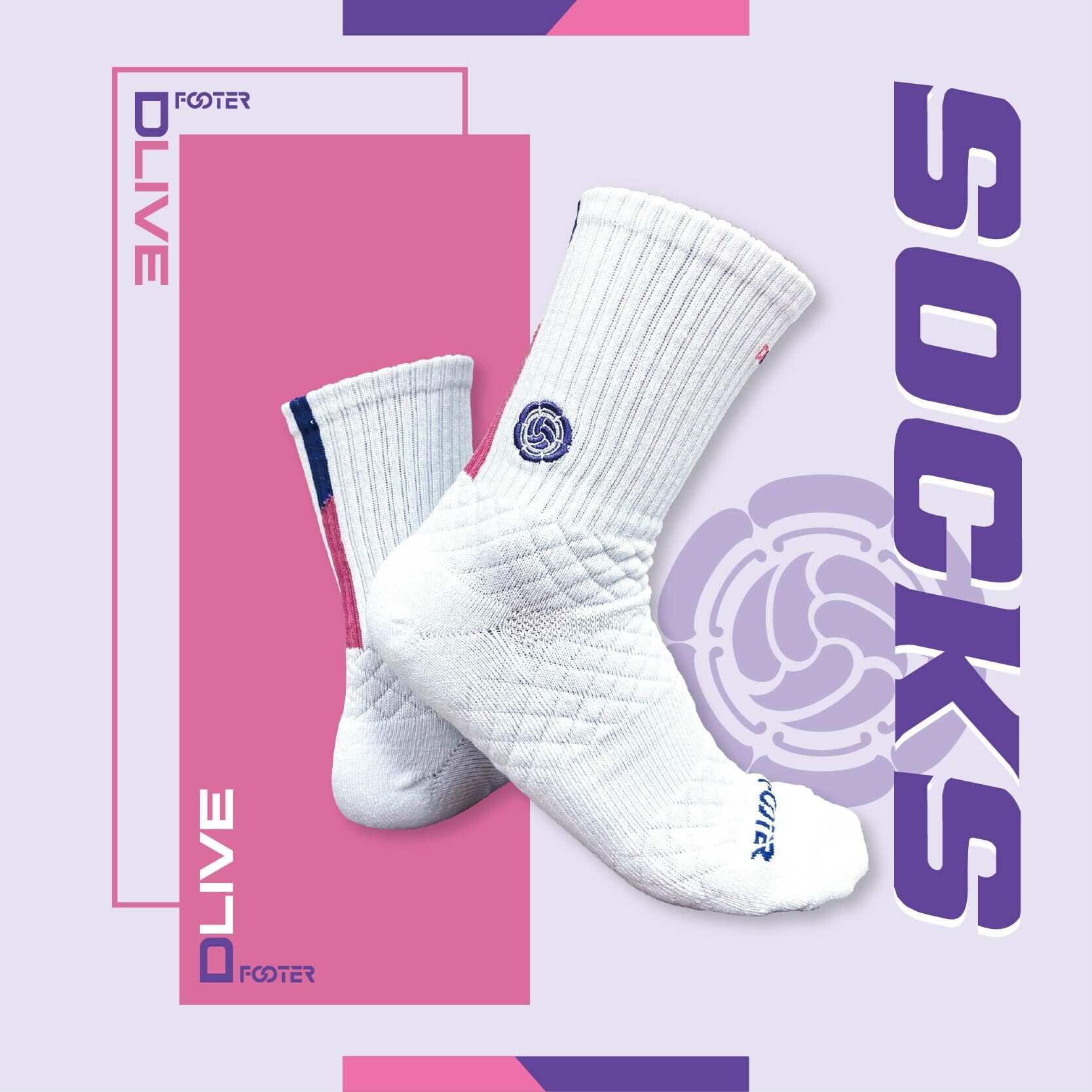 DLIVE X Footer - 聯名鯉魚旗排球襪 傳承領域 日系家紋 DL07