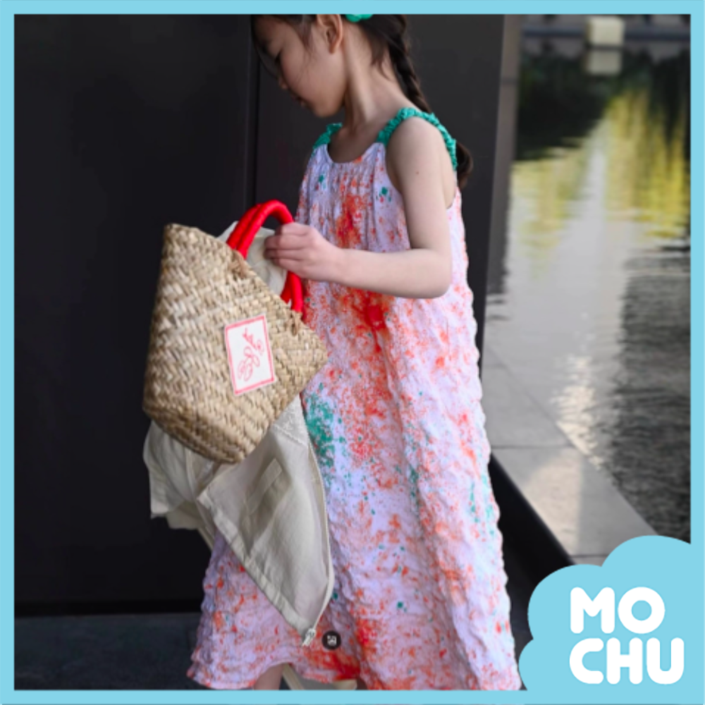 暈染色彩吊帶連身裙