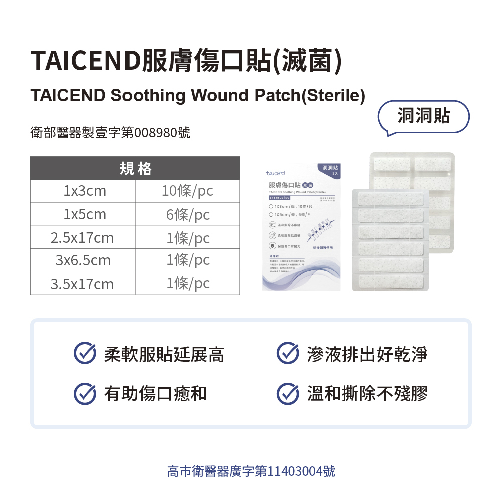 TAICEND服膚傷口貼
