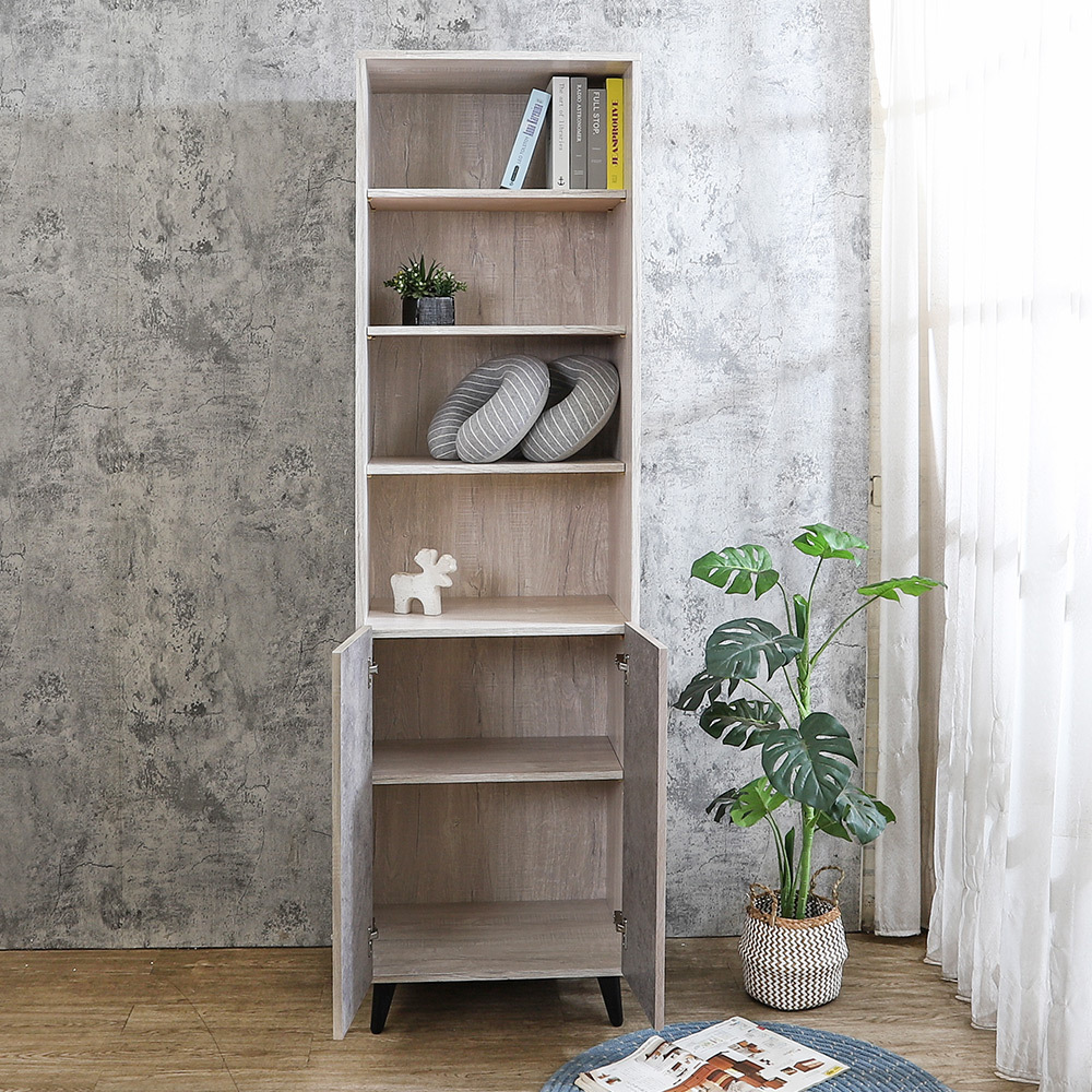 出清-哈爾1.9尺工業風開放式多層收納衣櫃/置物邊櫃/展示書櫃/玄關收納櫃