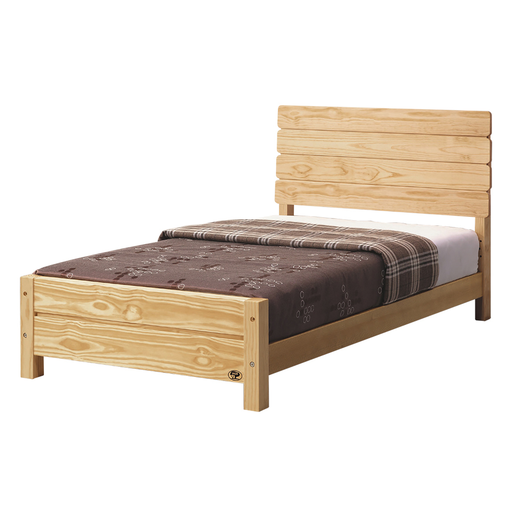 杰爾3.5尺單人松木實木床架