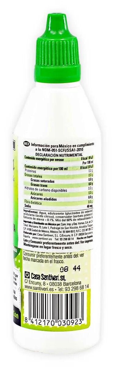 Santiveri - 無糖無麩質液體甜菊糖滴瓶裝 90ml