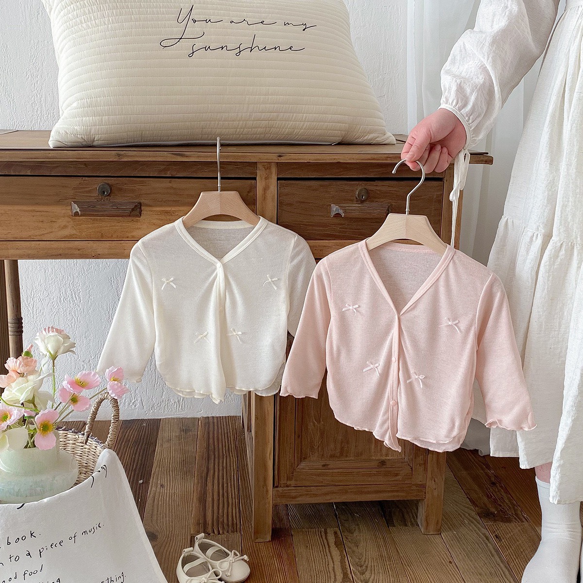 蝴蝶結薄款防曬外套