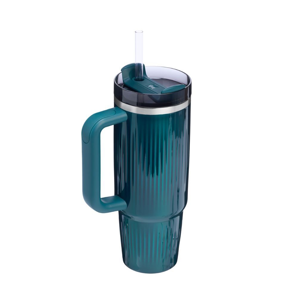 STANLEY TEXTURE系列 吸管隨手杯2.0 0.88L / 祖母綠