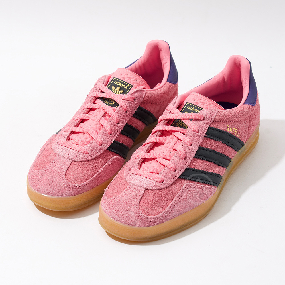 Adidas Gazelle Indoor 女鞋 粉黑色 運動 經典 麂皮 復古 膠底 愛迪達 休閒鞋 IE7002