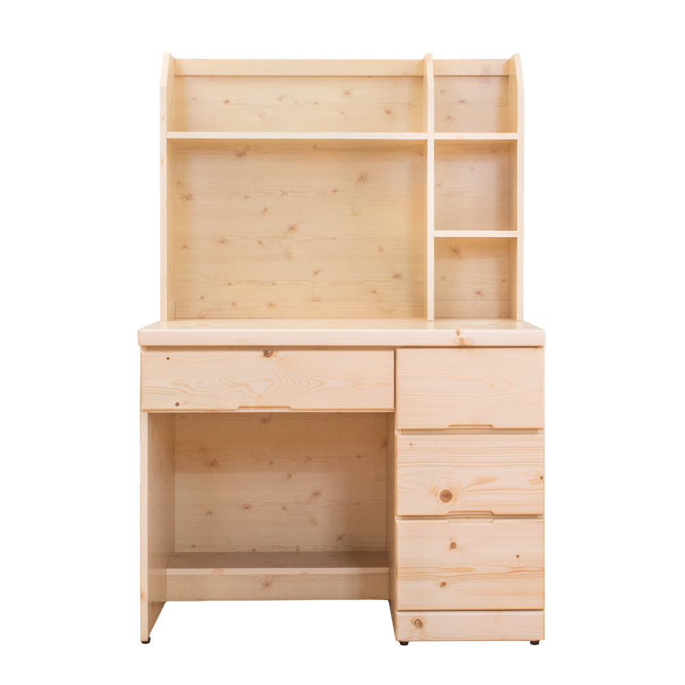 松木3.3尺松木書桌(上座+下座)