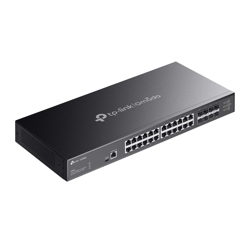 TP-Link Omada 24 Port Switch 10GBASE-T L2+ 管理型交換器 (含 8 埠 10GE SFP+ 插槽) - SX3832