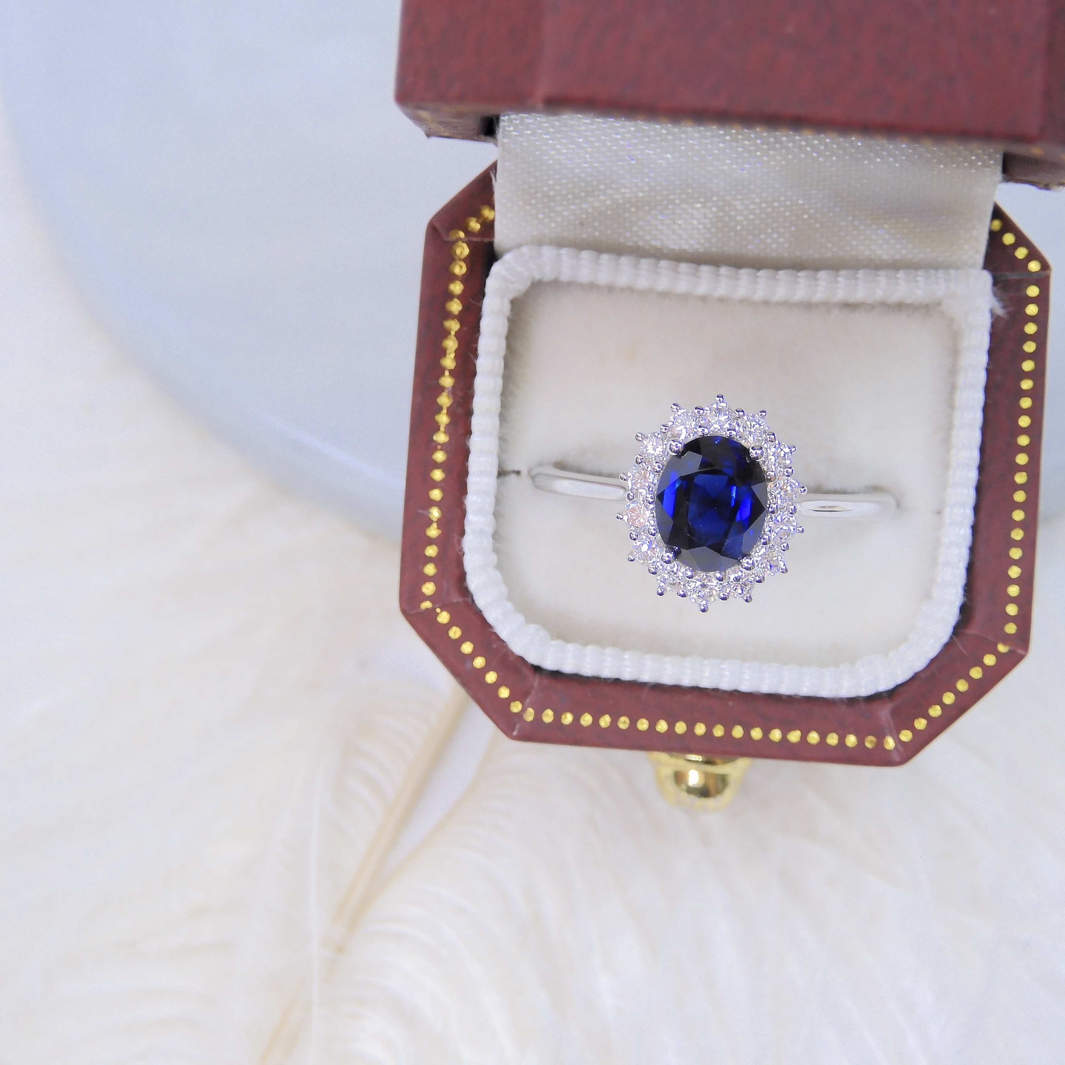 18K金 1.06ct 藍寶石戒指 (配國際證書)