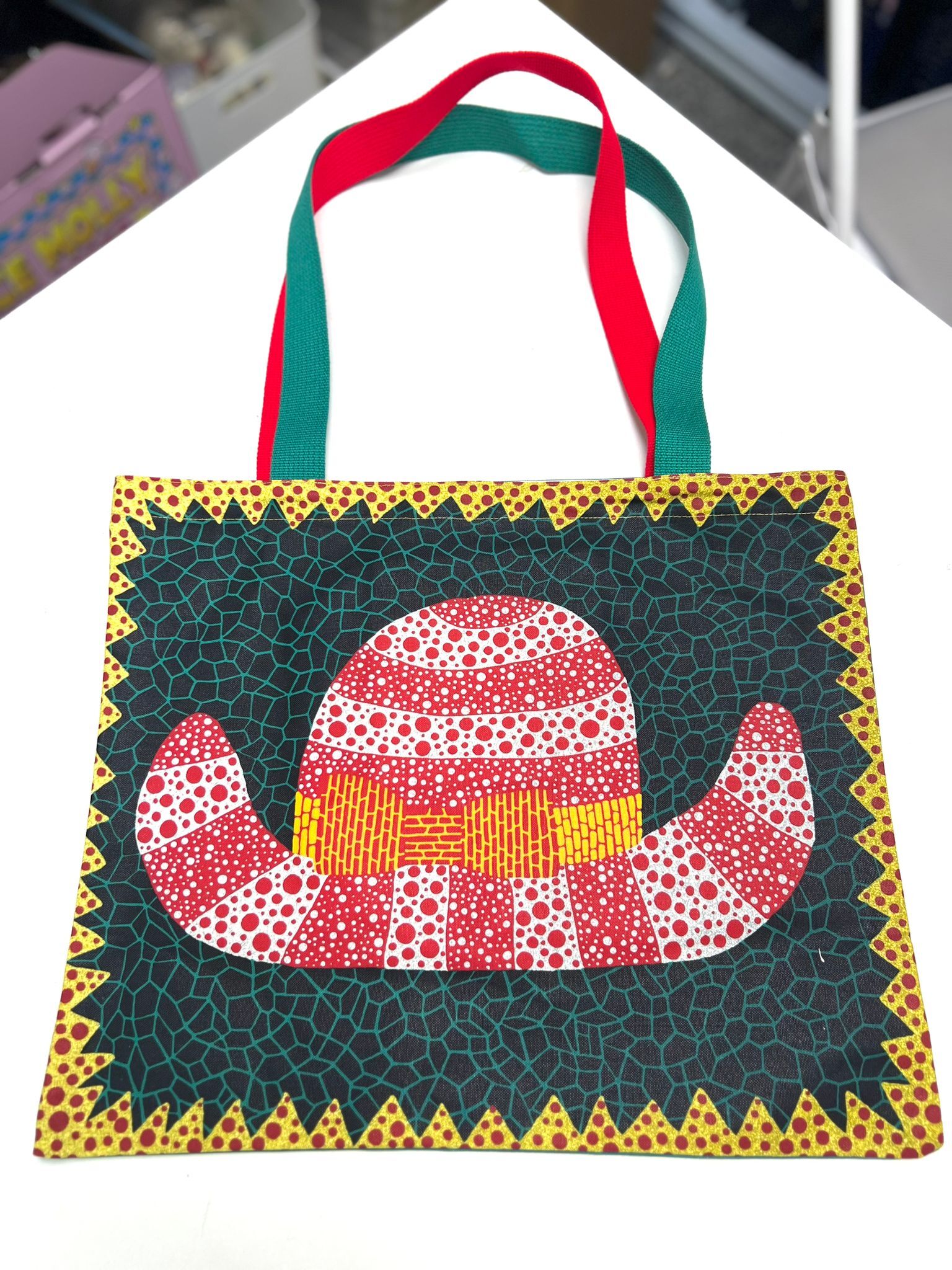 “Hat” Tote Bag from YAYOI KUSAMA PRINT WORKS: REPETITION &&nbsp;PROLIFERATION