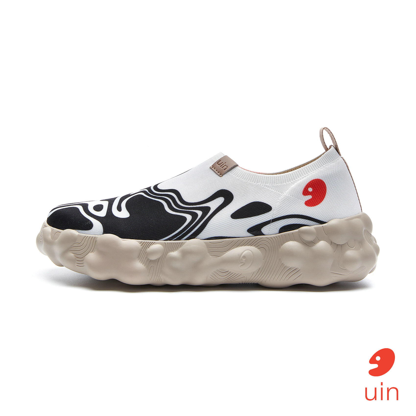 【Uin】西班牙原創設計 | 托萊多6 黑白雲霧2 男鞋 彩繪鞋 休閒鞋 懶人鞋
