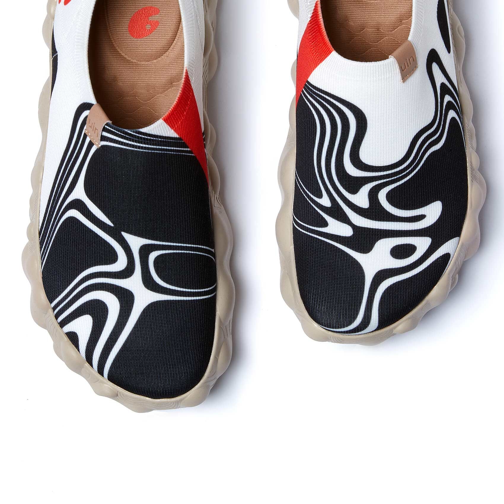 【Uin】西班牙原創設計 | 托萊多6 黑白雲霧2 男鞋 彩繪鞋 休閒鞋 懶人鞋