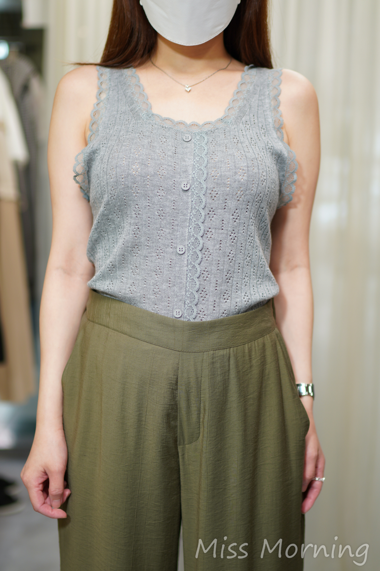 彈彈軟熟lace背心(14577)