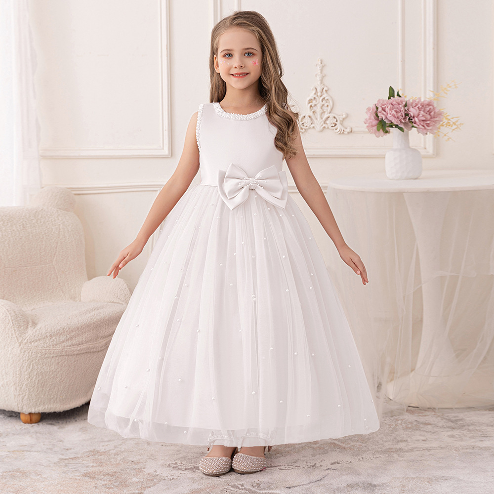 珍珠氣質蓬蓬紗禮服裙