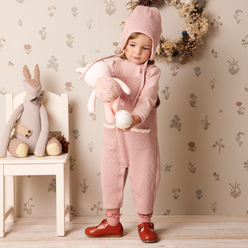 PIPPY小綿羊棉質三件式吊帶褲禮盒 粉