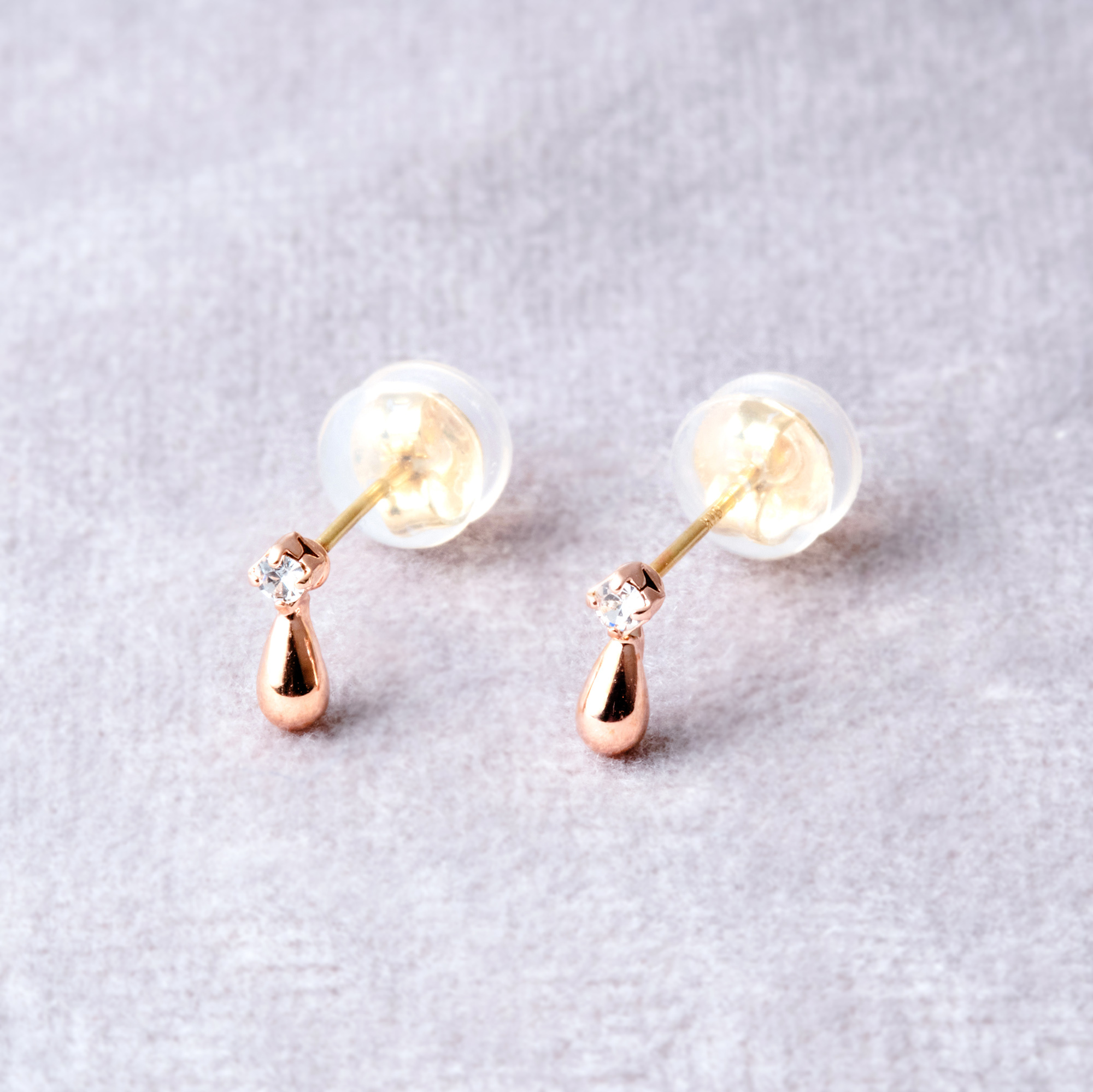 [toki.Tokyo] K18耳針 | 玫瑰金 | NO.254