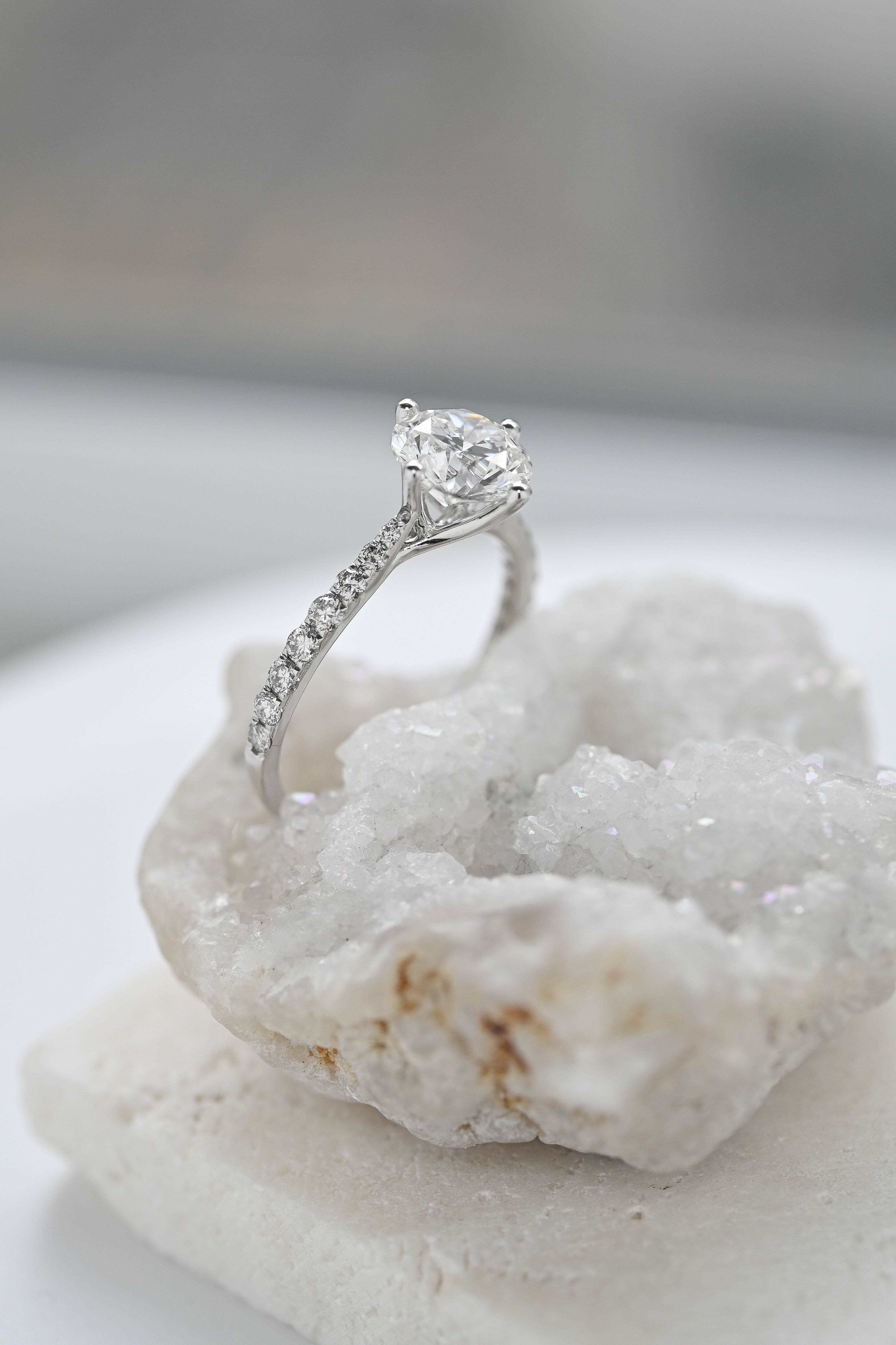 18K 4 prongs 1.50ct Diamond Ring Setting