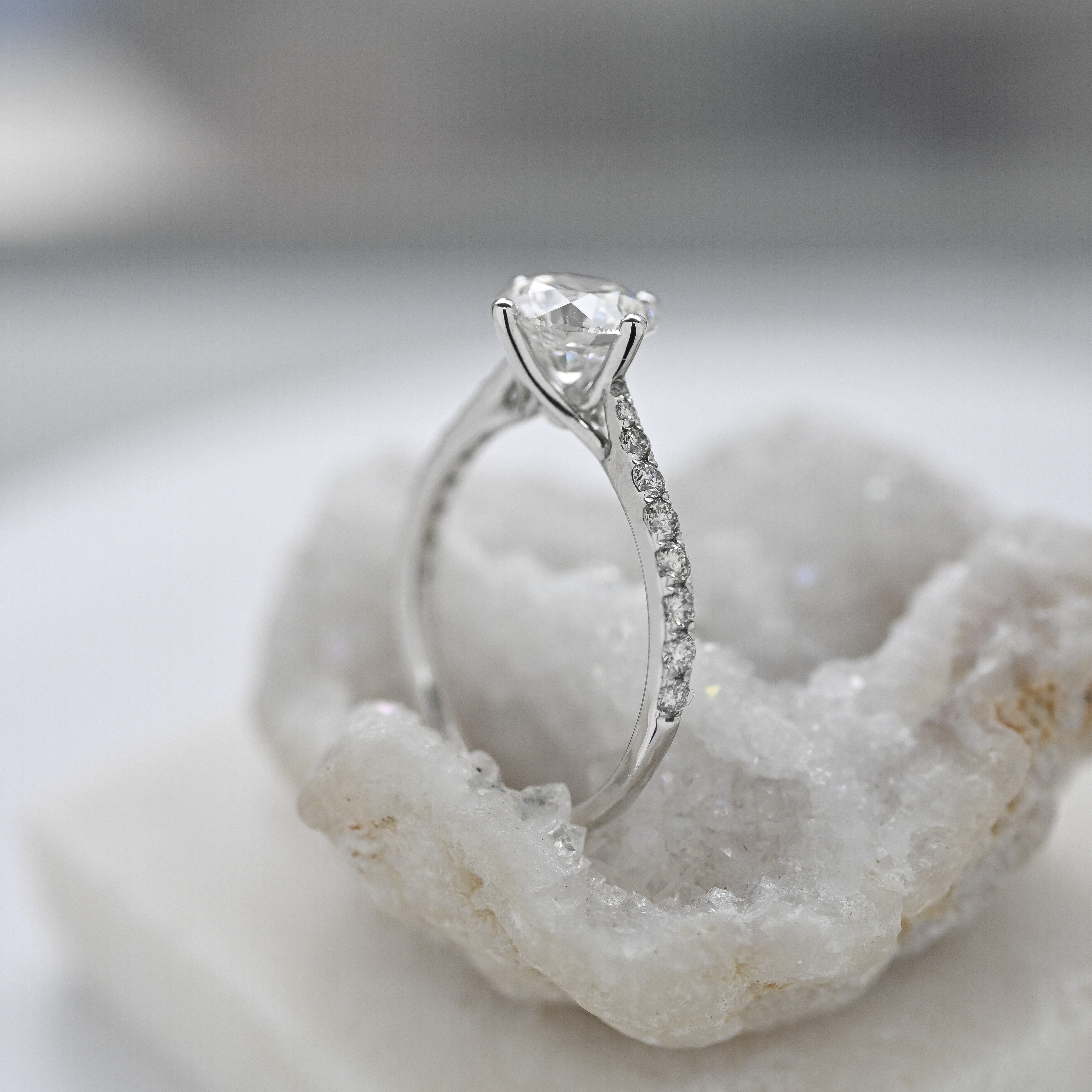 18K 4 prongs 1.50ct Diamond Ring Setting