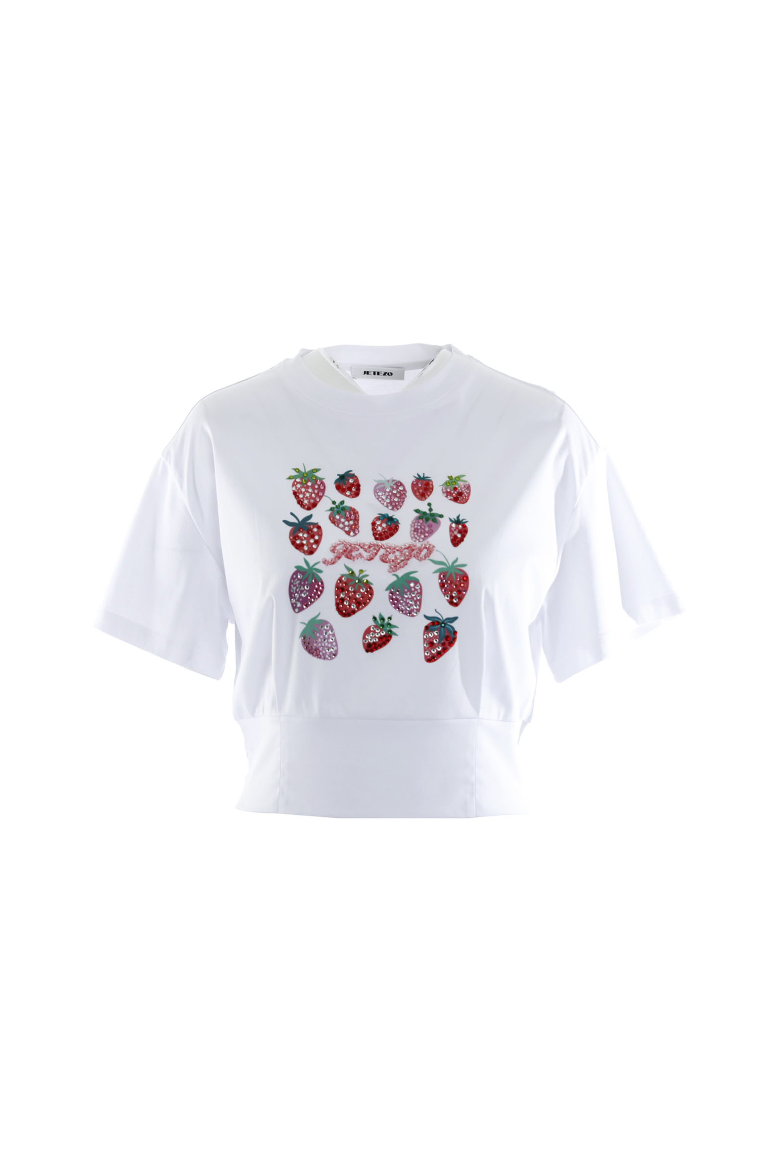 BE10318A1 草莓鑽鑽縮口短版T (2色)