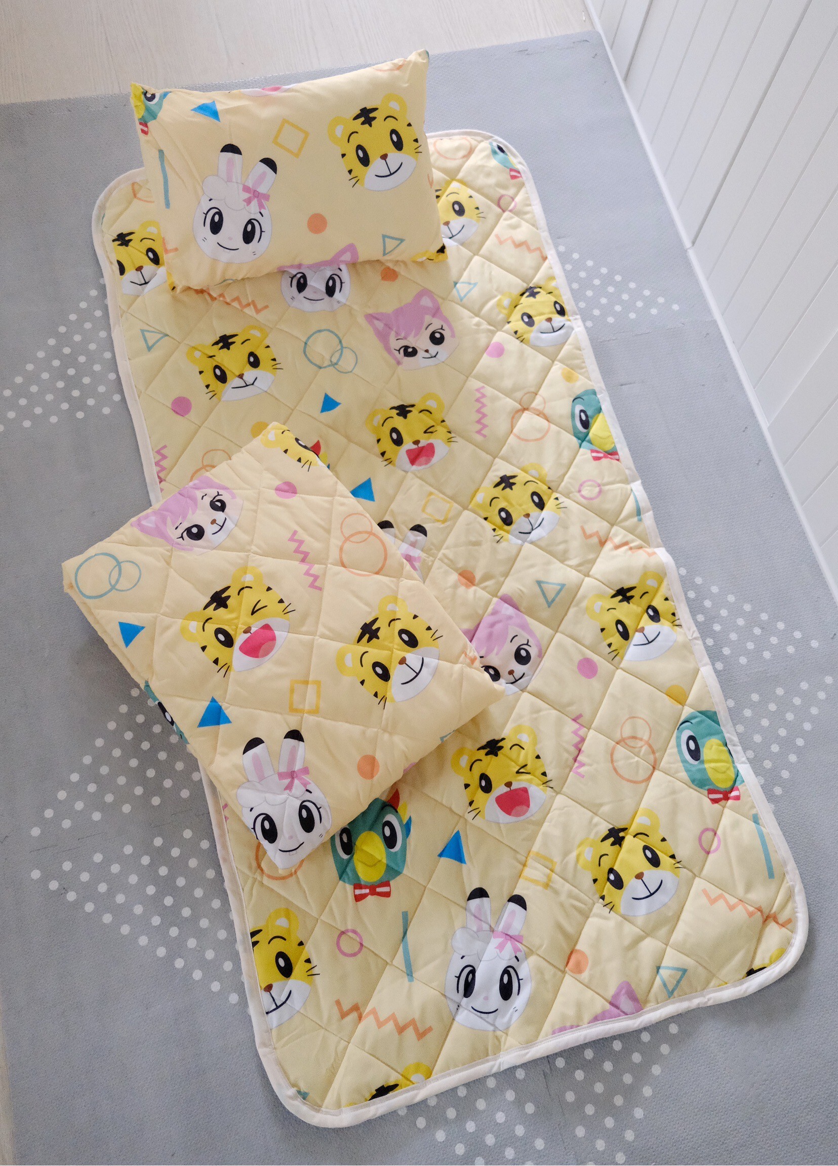 巧虎睡墊三件組-巧虎好朋友黃色款