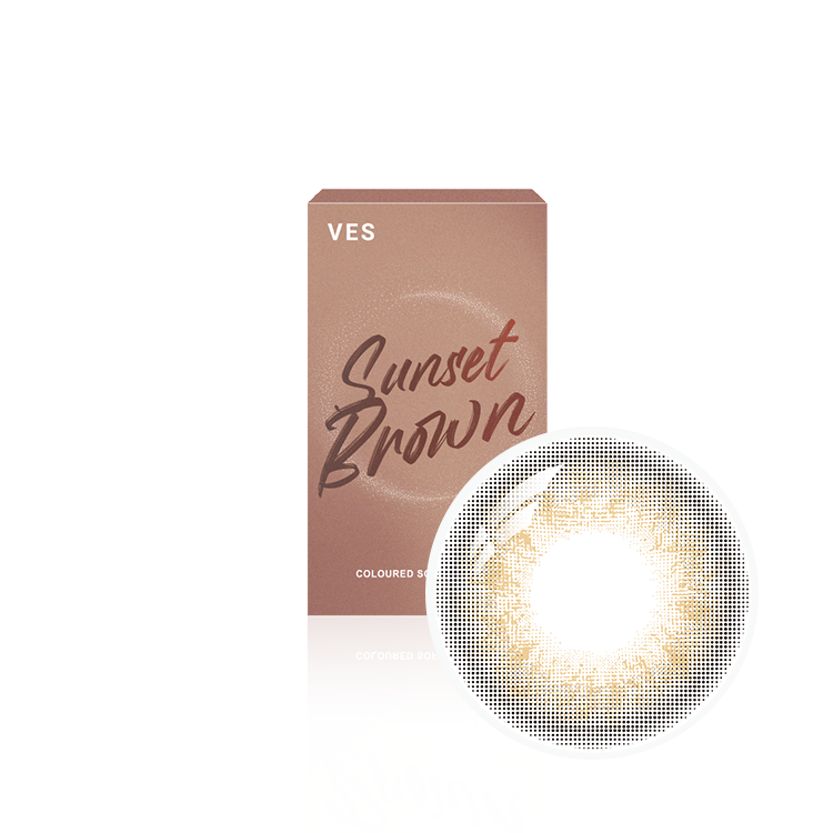 威世彩色月拋(1片)日落暖棕