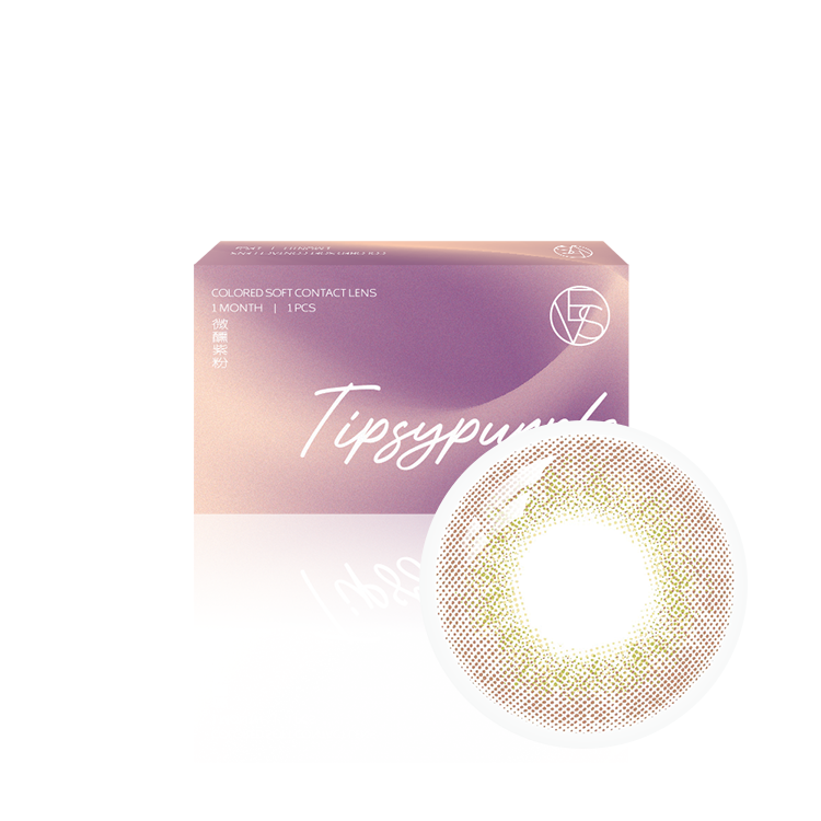 威世彩色月拋(1片)微醺粉紫