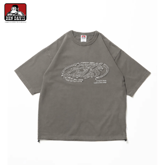 【 BEN DAVIS | 橢圓LOGO下擺抽繩水洗短TEE - 2色 】