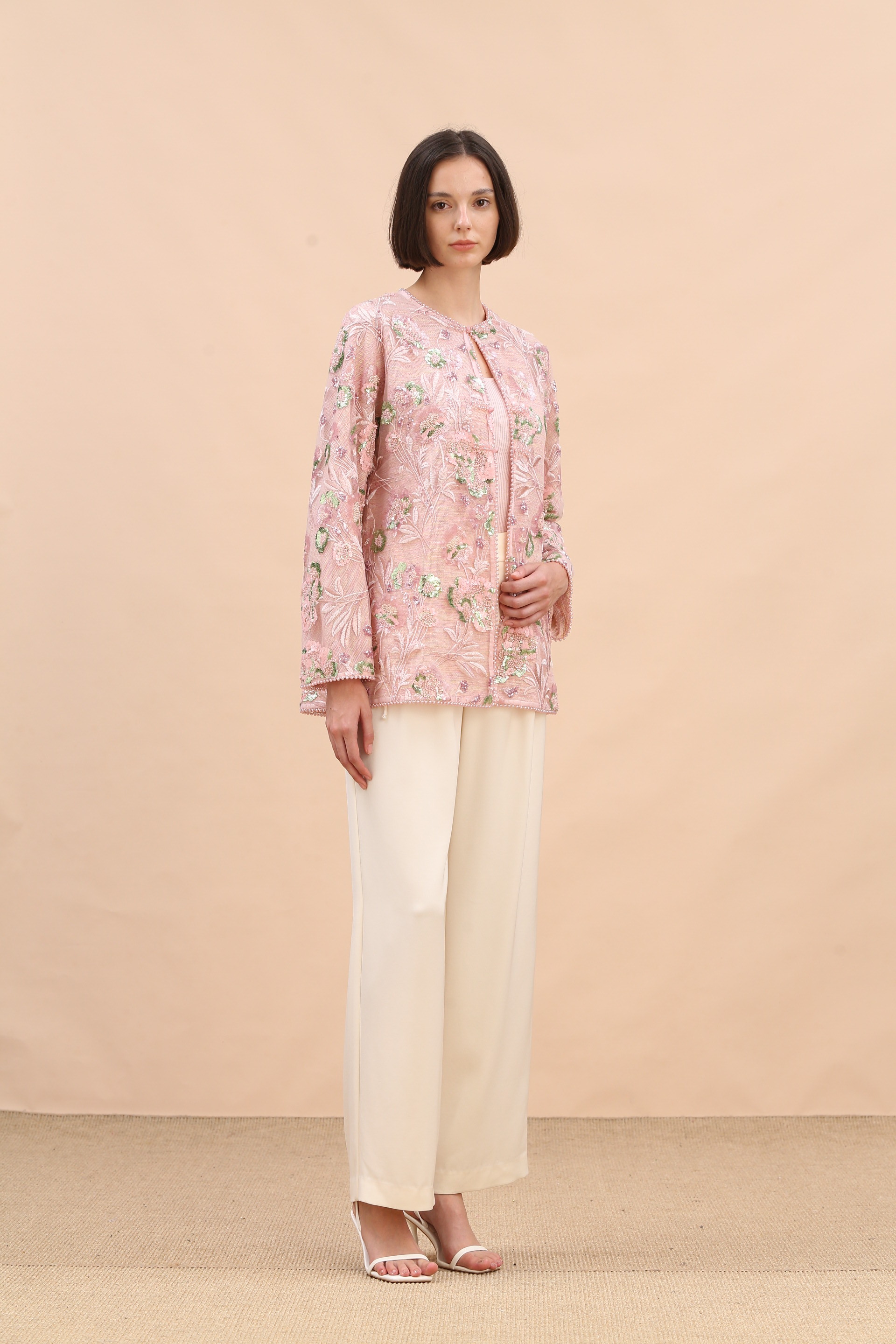 BE10119D1 東方玫瑰新中式重工圓領外套(高訂款)