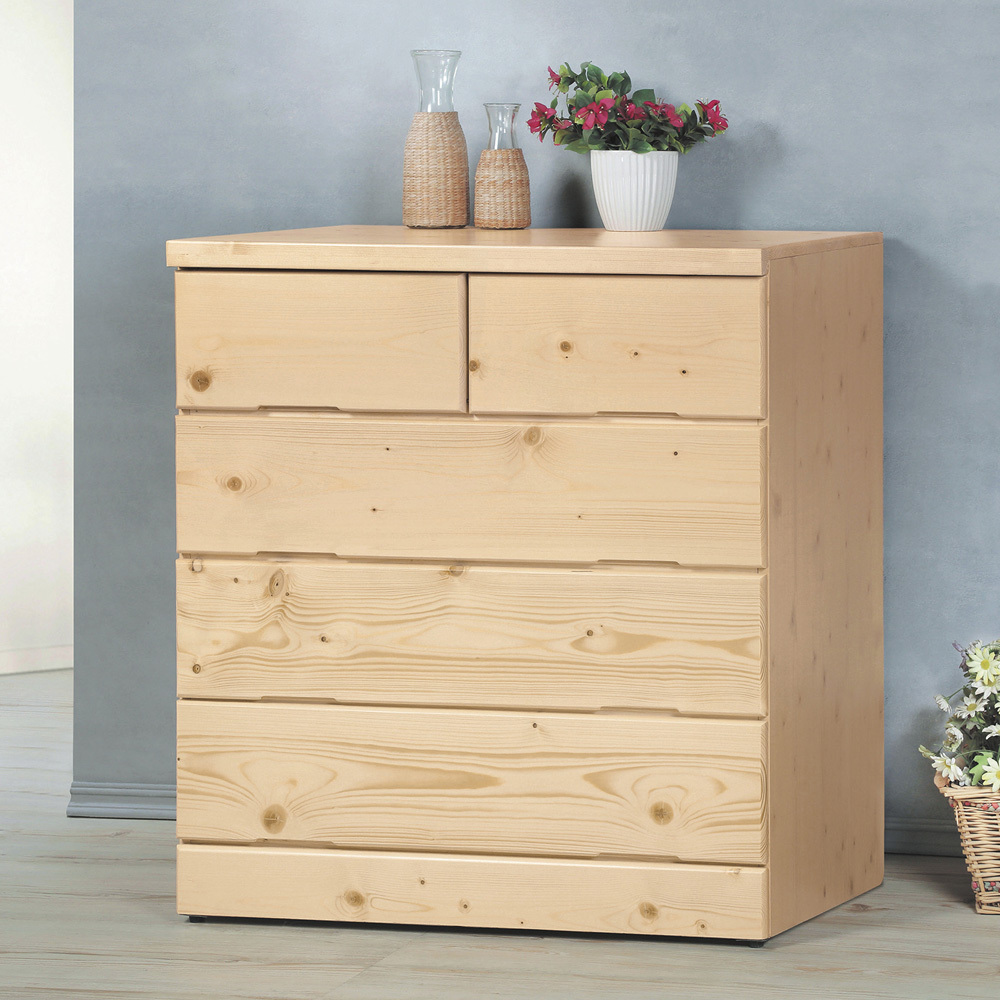 松木3尺五斗櫃/五抽收納櫃/置物櫃