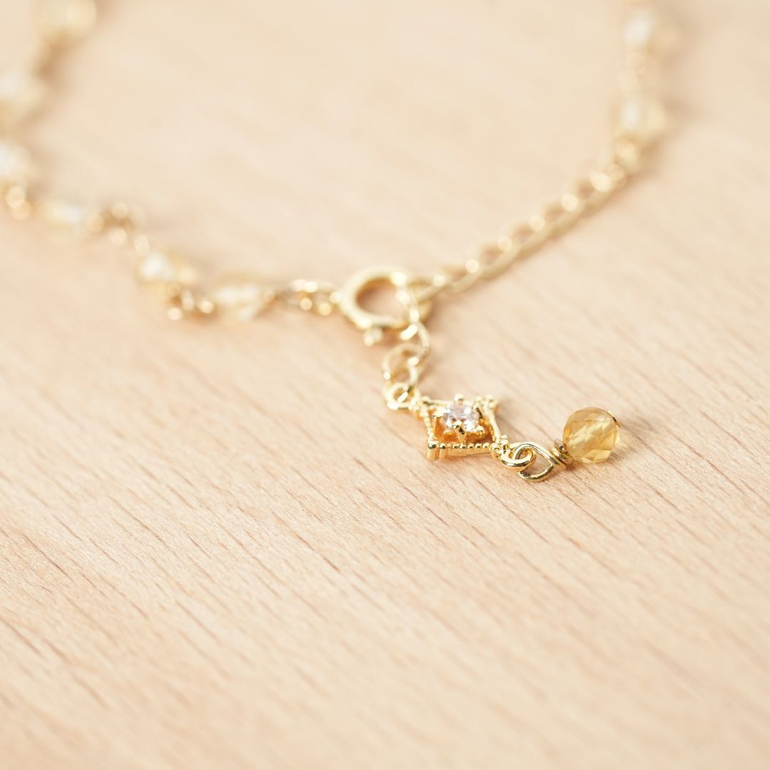 全人手手工繞線手鍊 • 黃水晶