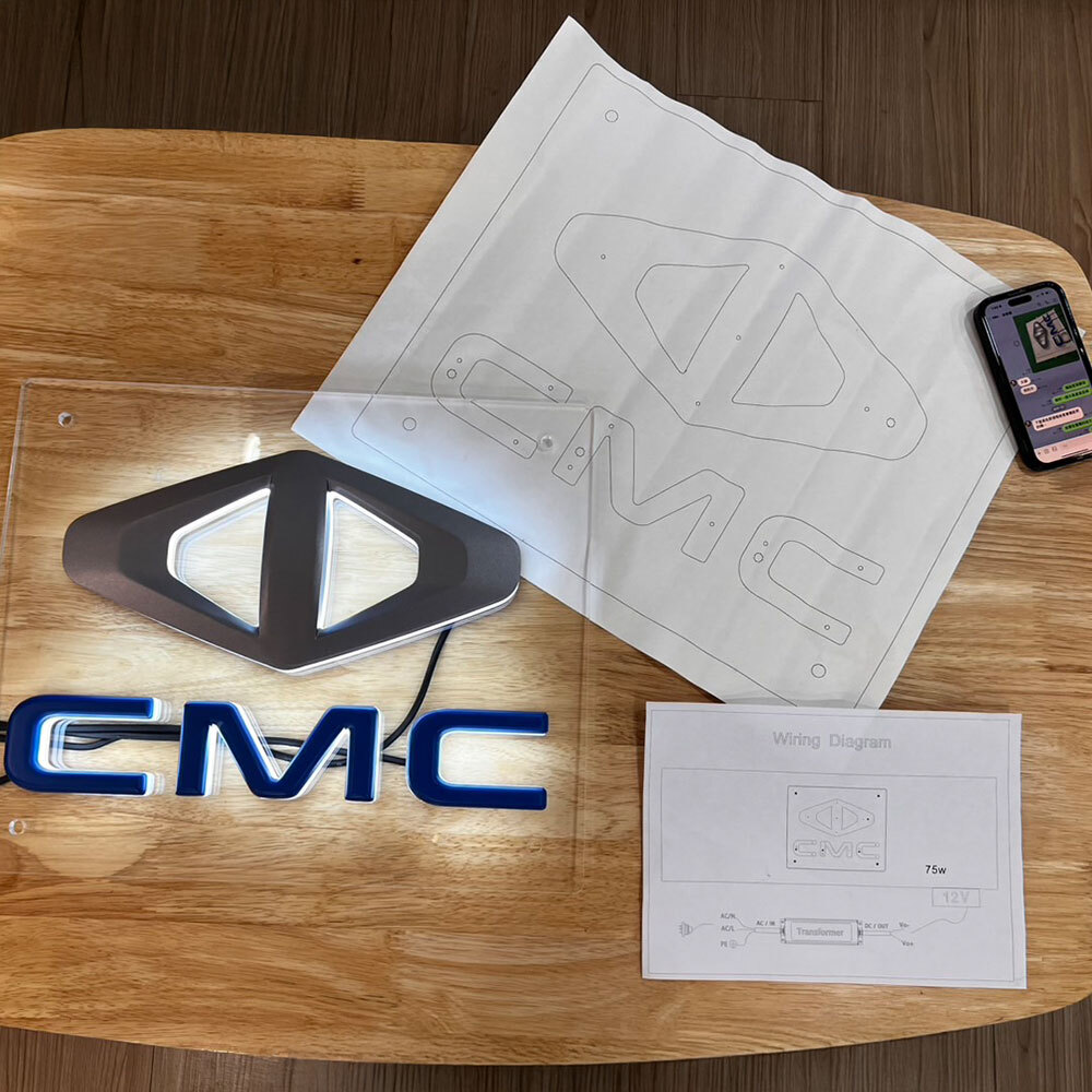 迷你雙面發光字/斜面壓克力LED發光字