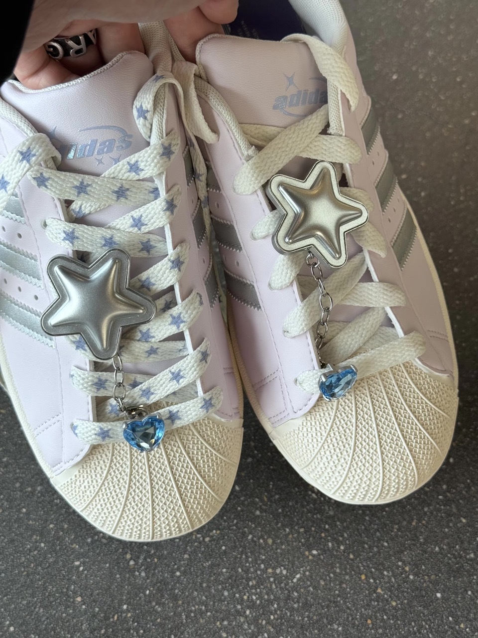 ADIDAS SUPERSTAR 2.0 貝殼頭 愛迪達 三葉草 流星系列 Y2K 夢幻奶油紫 液態銀 星星 女鞋 JQ8776 / 預購